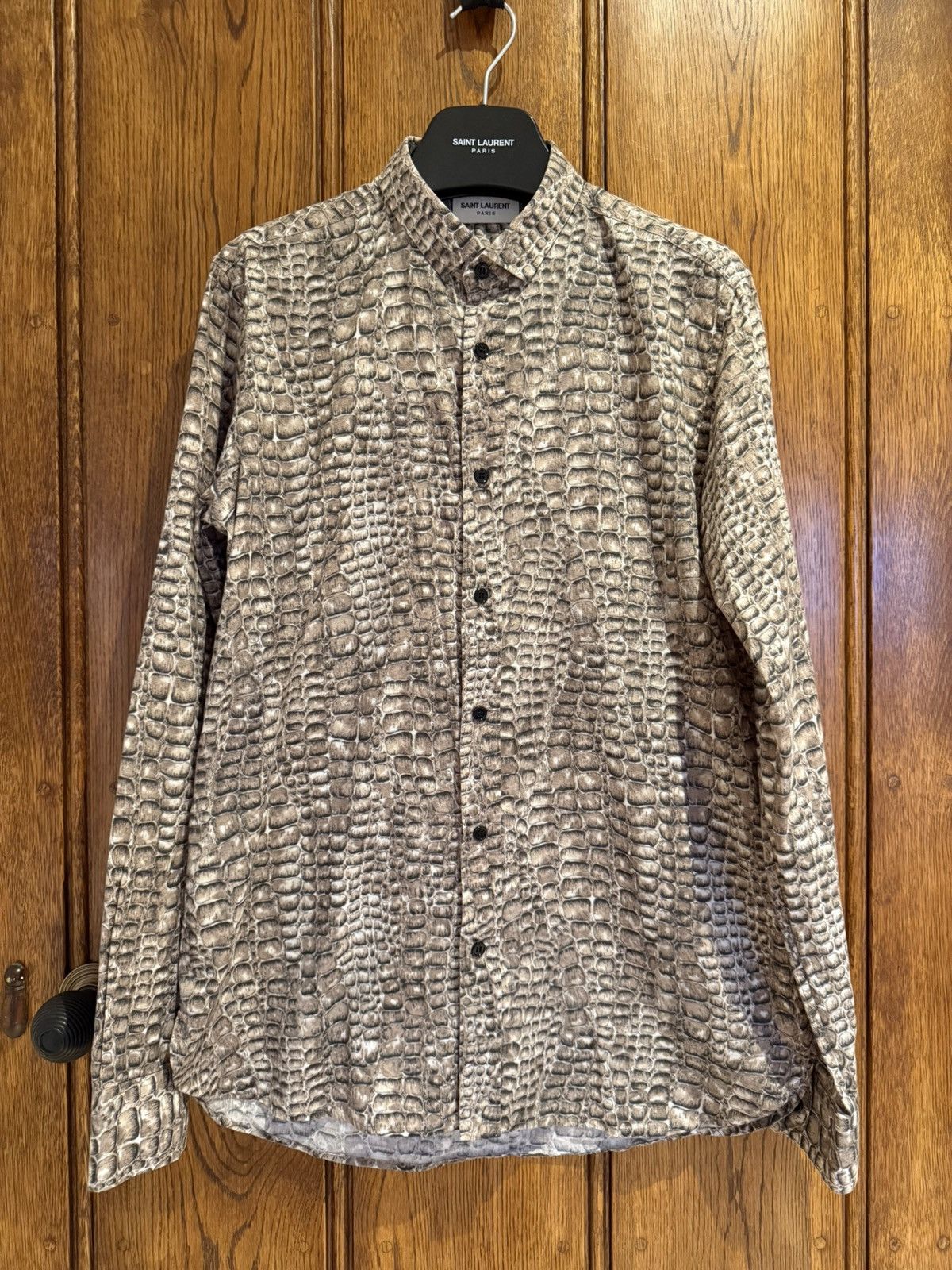 Saint Laurent Paris SS14 Saint Laurent crocodile shirt Hedi Slimane 40 Size US L / EU 52-54 / 3 - 2 Thumbnail