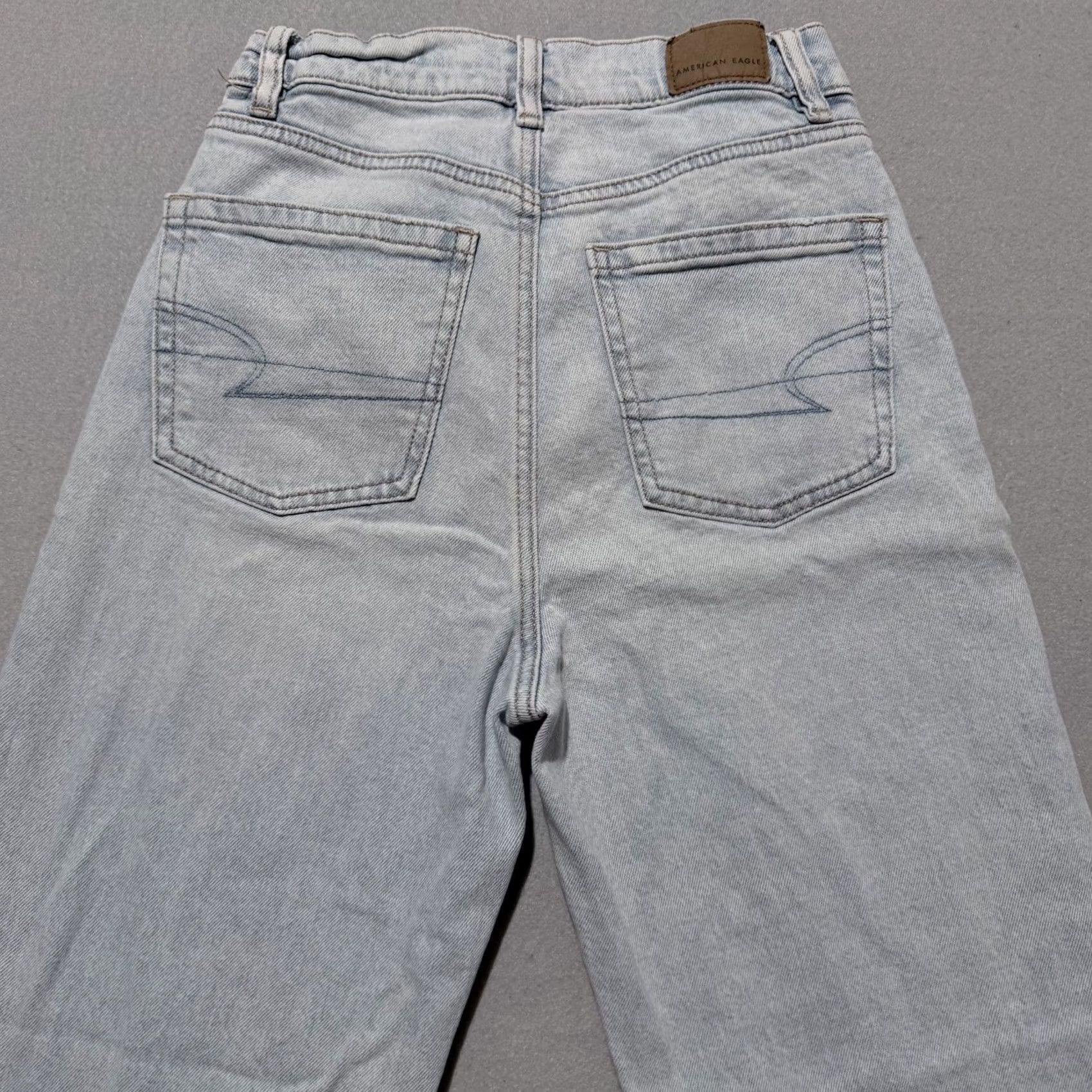 American Eagle Outfitters American Eagle Outfitters Strigid Jeans Women's Blue Denim Stretch Frayed - 0 Size 25" / US 0 / IT 36 - 4 Thumbnail