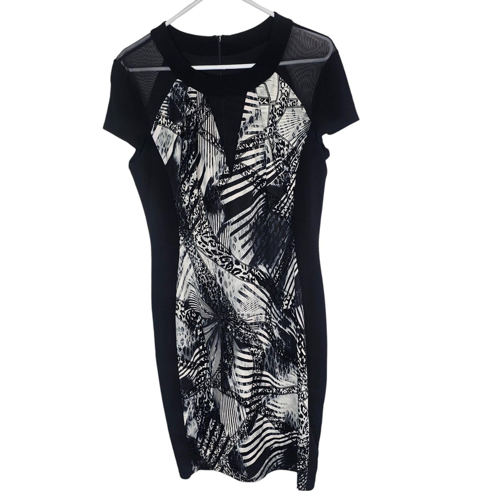 Joseph Ribkoff Joseph Ribkoff Womens Abstract Animal Print Sheath Dress 14 Size XL / US 12-14 / IT 48-50 - 1 Thumbnail