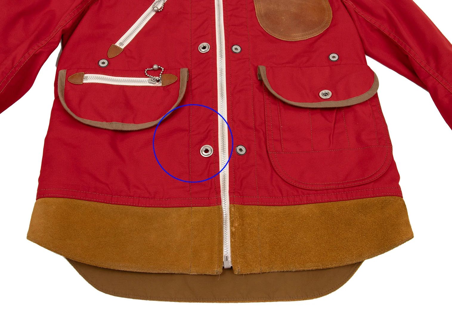 Junya Watanabe Reversible Leather Panel Jacket in Red-Brown, Size XS Size US XS / EU 42 / 0 - 9 Thumbnail