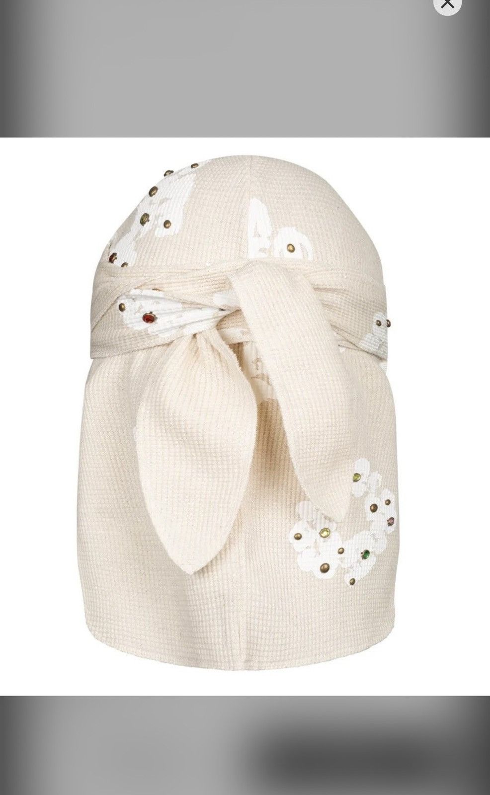 DENIM TEARS Denim tears RHINESTONE COTTON WREATH DURAG | Grailed