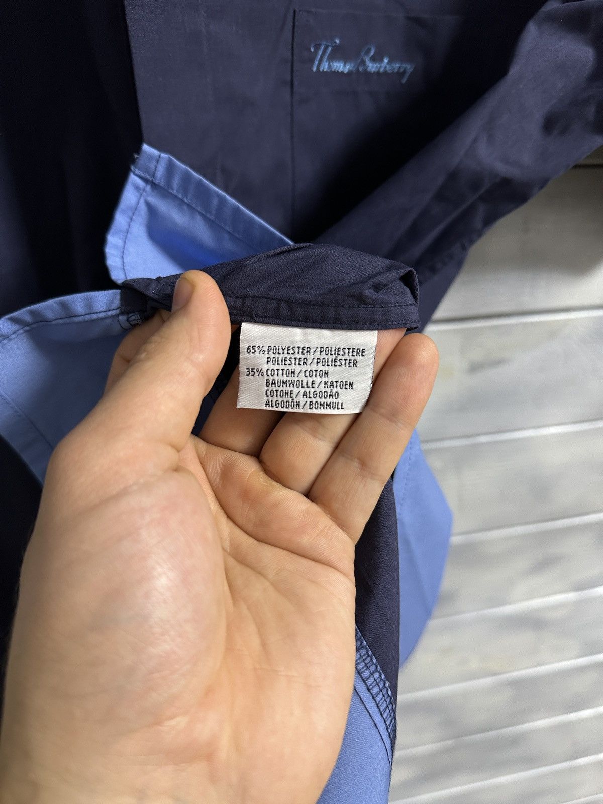 Burberry Rare Luxury Shirt Thomas Burberry Vintage Size L Size US L / EU 52-54 / 3 - 11 Thumbnail