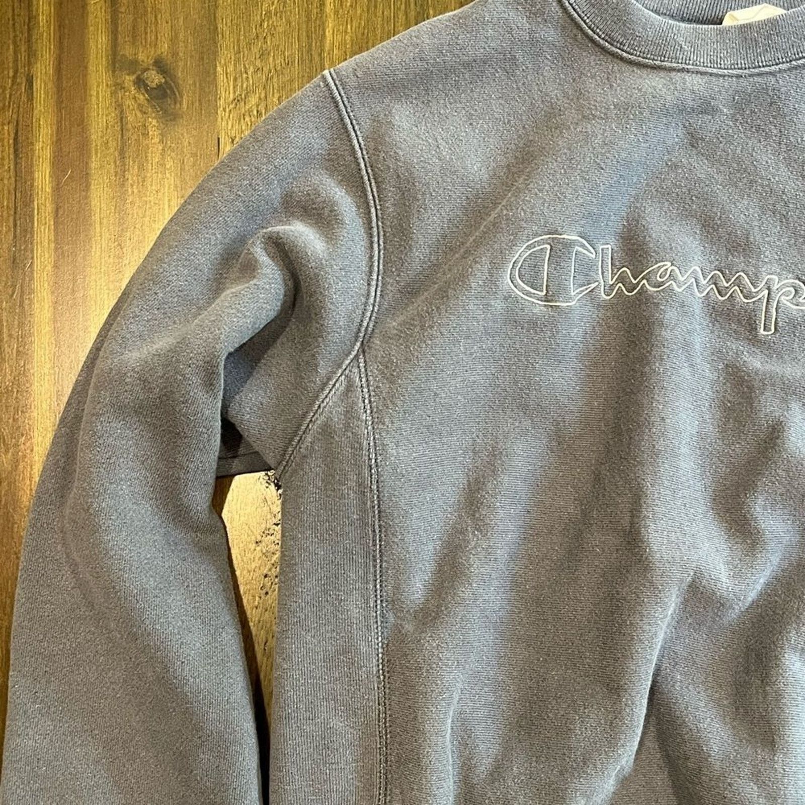 Champion Champion Reverse Weave Gray Pullover Sweatshirt Youth Size S Size US S / EU 44-46 / 1 - 9 Thumbnail
