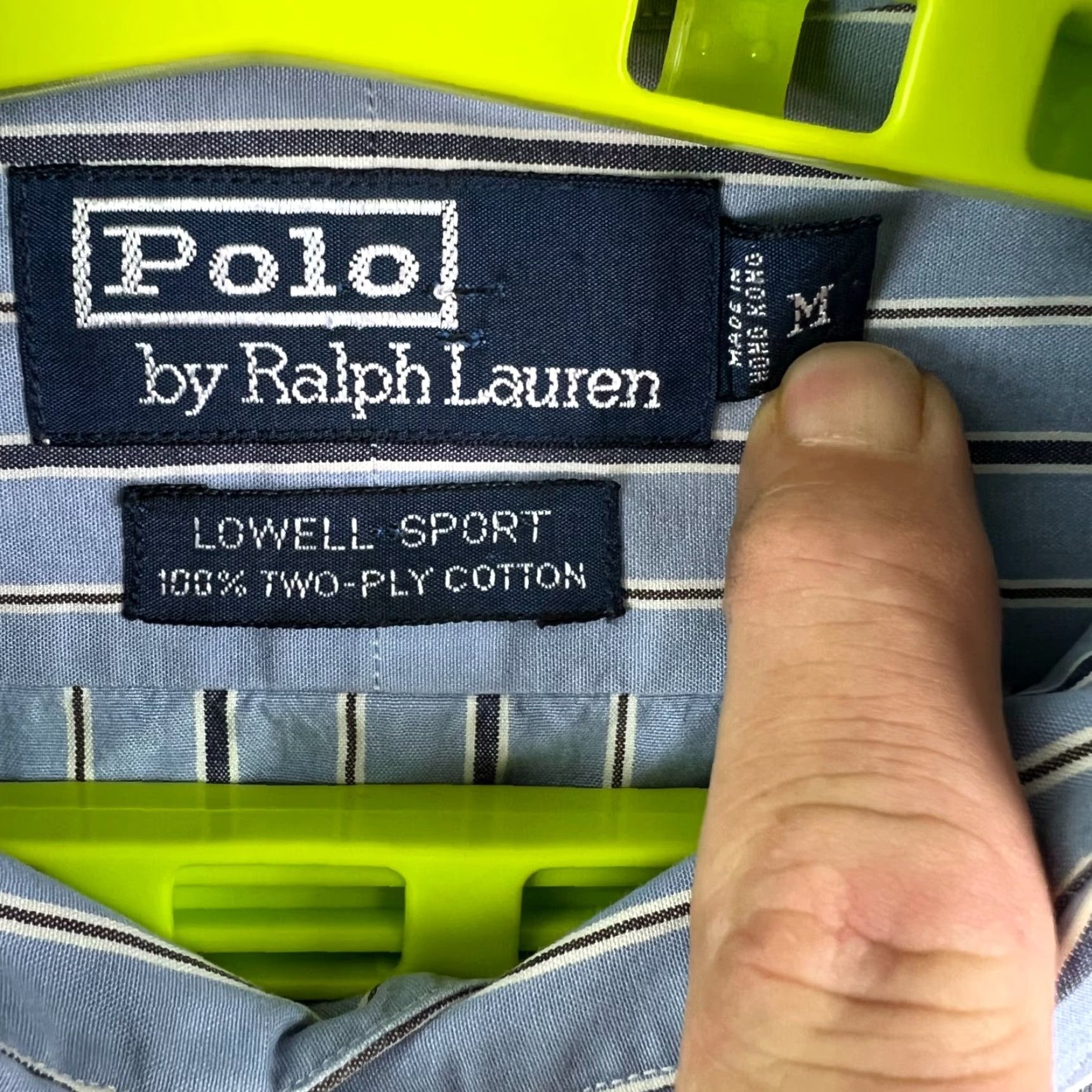 Ralph Lauren VINTAGE Ralph Lauren Polo Shirt Men's Medium Blue Striped Button-Up All Seasons Size US M / EU 48-50 / 2 - 3 Thumbnail