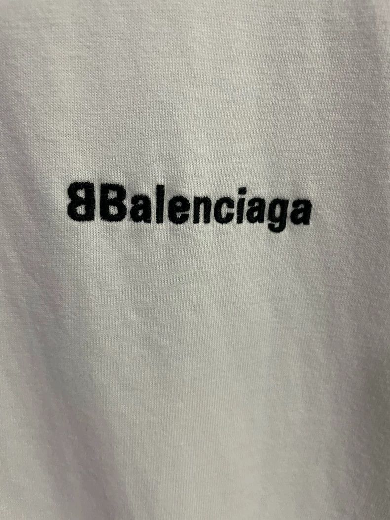 Balenciaga Balenciaga White Embroidered Letter Logo Short Sleeve M Si Size US M / EU 48-50 / 2 - 4 Thumbnail