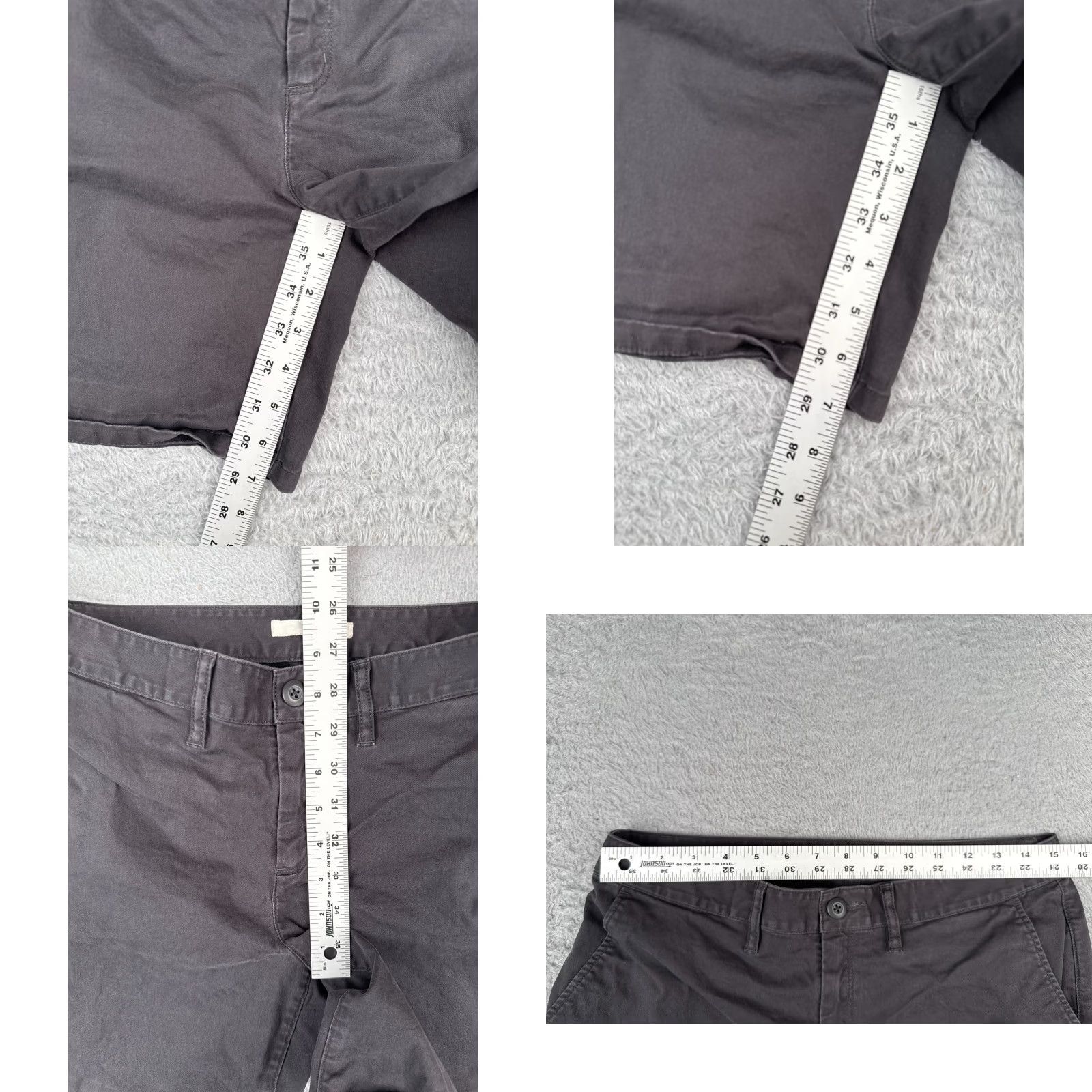 Vans VANS Women's Shorts Casual Chino Cotton Blend Size 9 Gray 5-Pocket Skateboard Summer Size 30" / US 8 / IT 44 - 8 Thumbnail