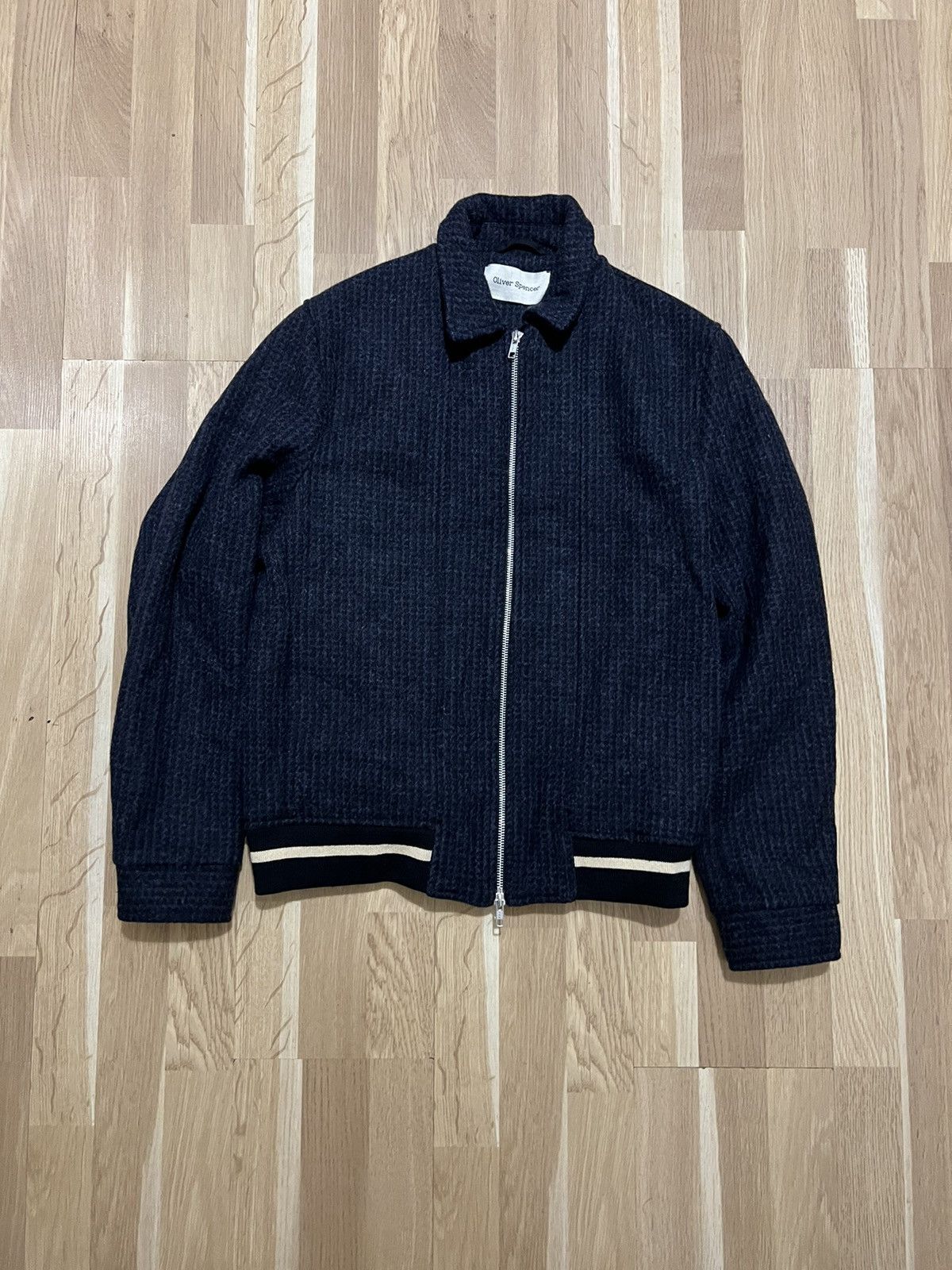 Japanese Brand × Oliver Spencer Oliver Spencer wool varsity jacket old money style 90 luxury Size US M / EU 48-50 / 2 - 1 Thumbnail