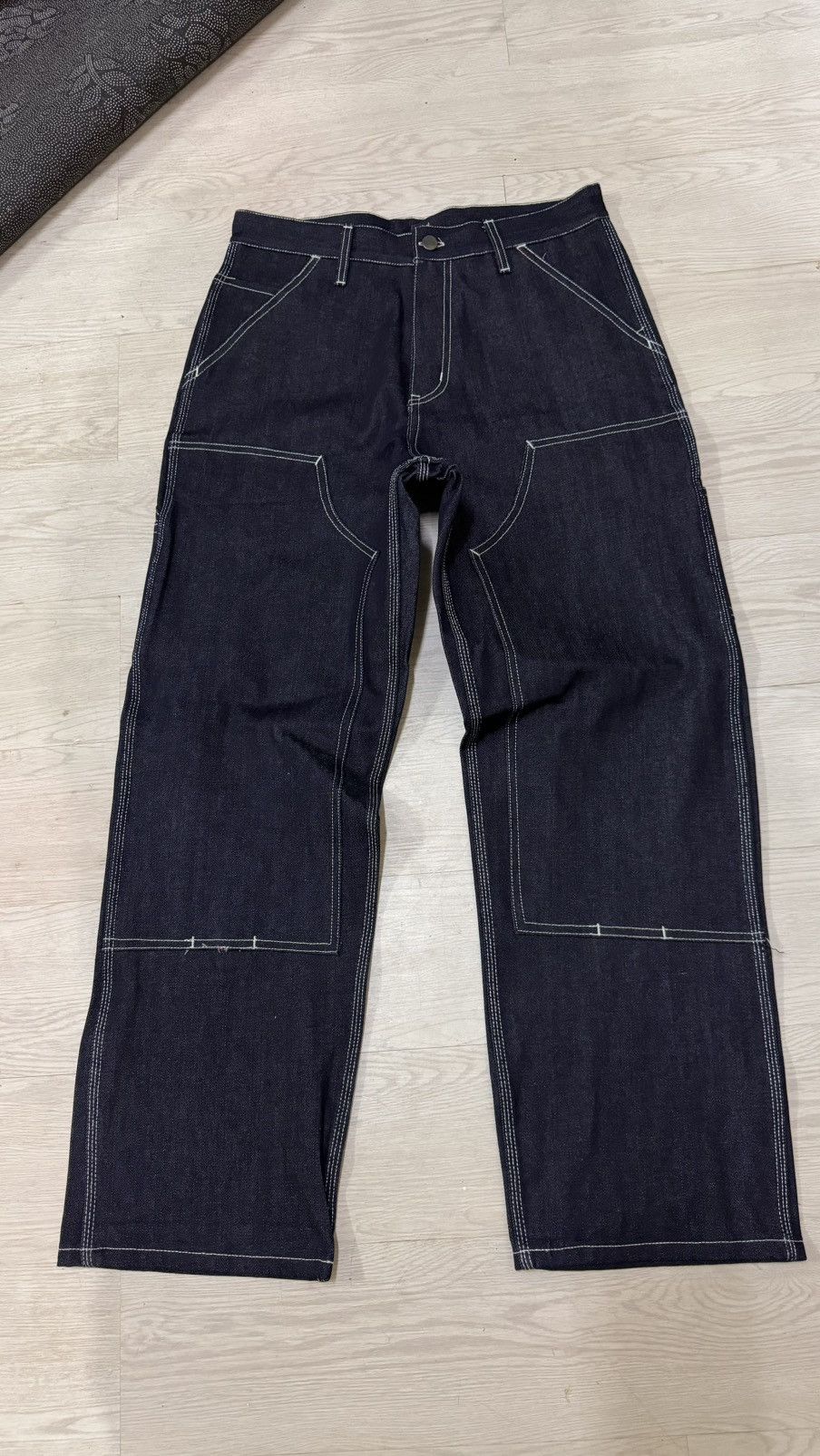 Jean Double Knee Carpenter Jeans Homemade Size US 32 / EU 48 - 8 Thumbnail