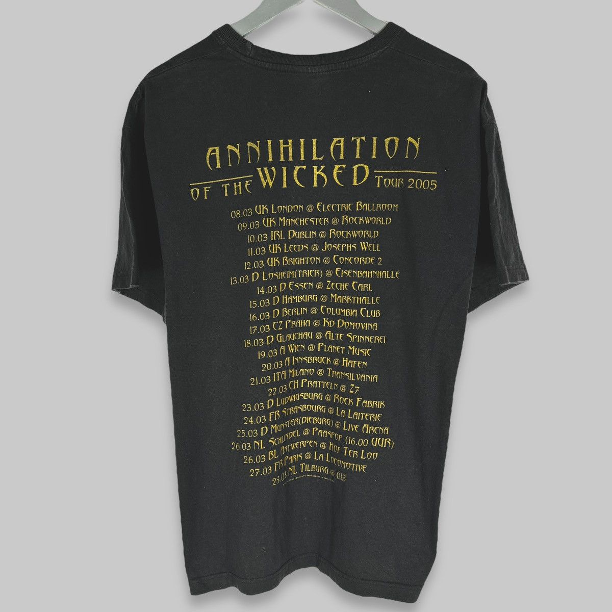 Band Tees Vintage 2006 Annihilation Of The Wicked Metal Fiend T Shirt Size US XL / EU 56 / 4 - 2 Thumbnail