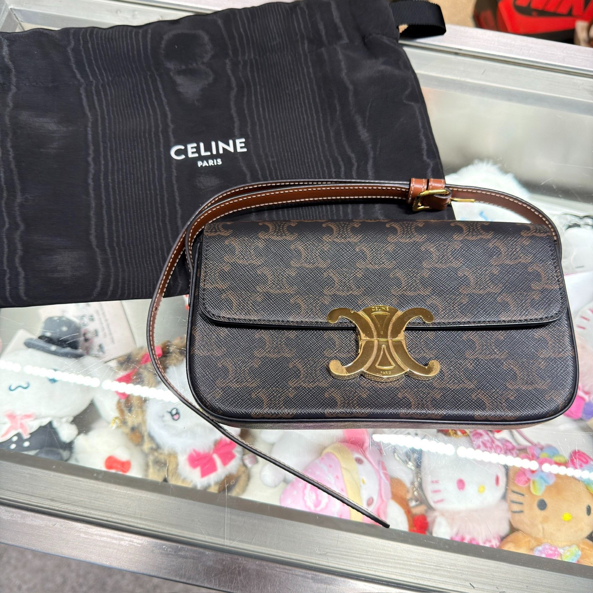 Celine Celine Triomphe Monogram Shoulder Bag Size ONE SIZE - 1 Thumbnail