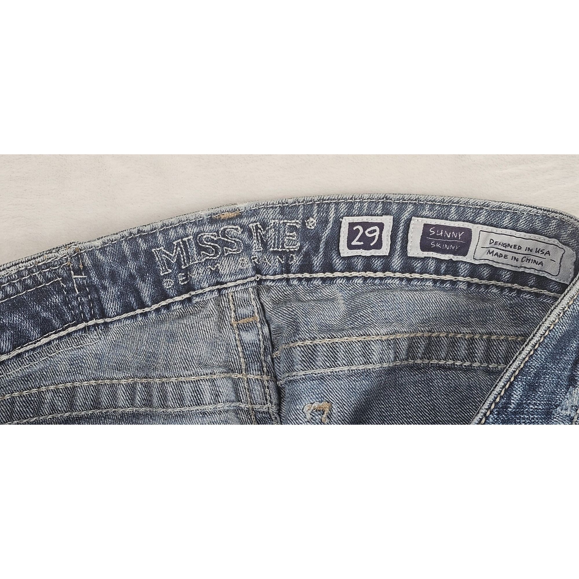 Miss Me Miss Me Sunny Skinny Jeans, Women's 29, Blue, Hancock Park W Size 29" - 3 Thumbnail