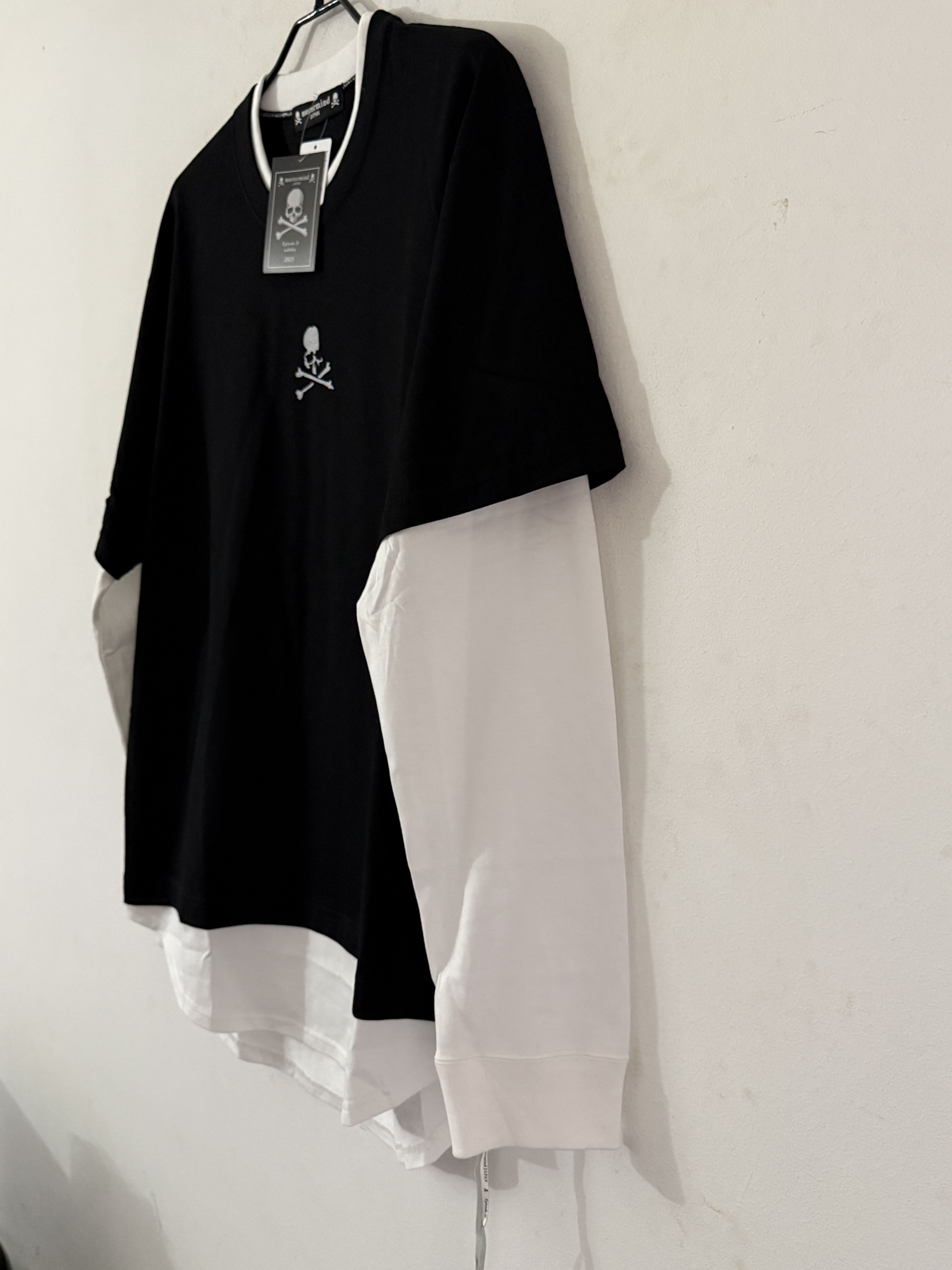 Mastermind World Black and White Boxy Layered Long Sleeve T-Shirt Size US L / EU 52-54 / 3 - 5 Thumbnail