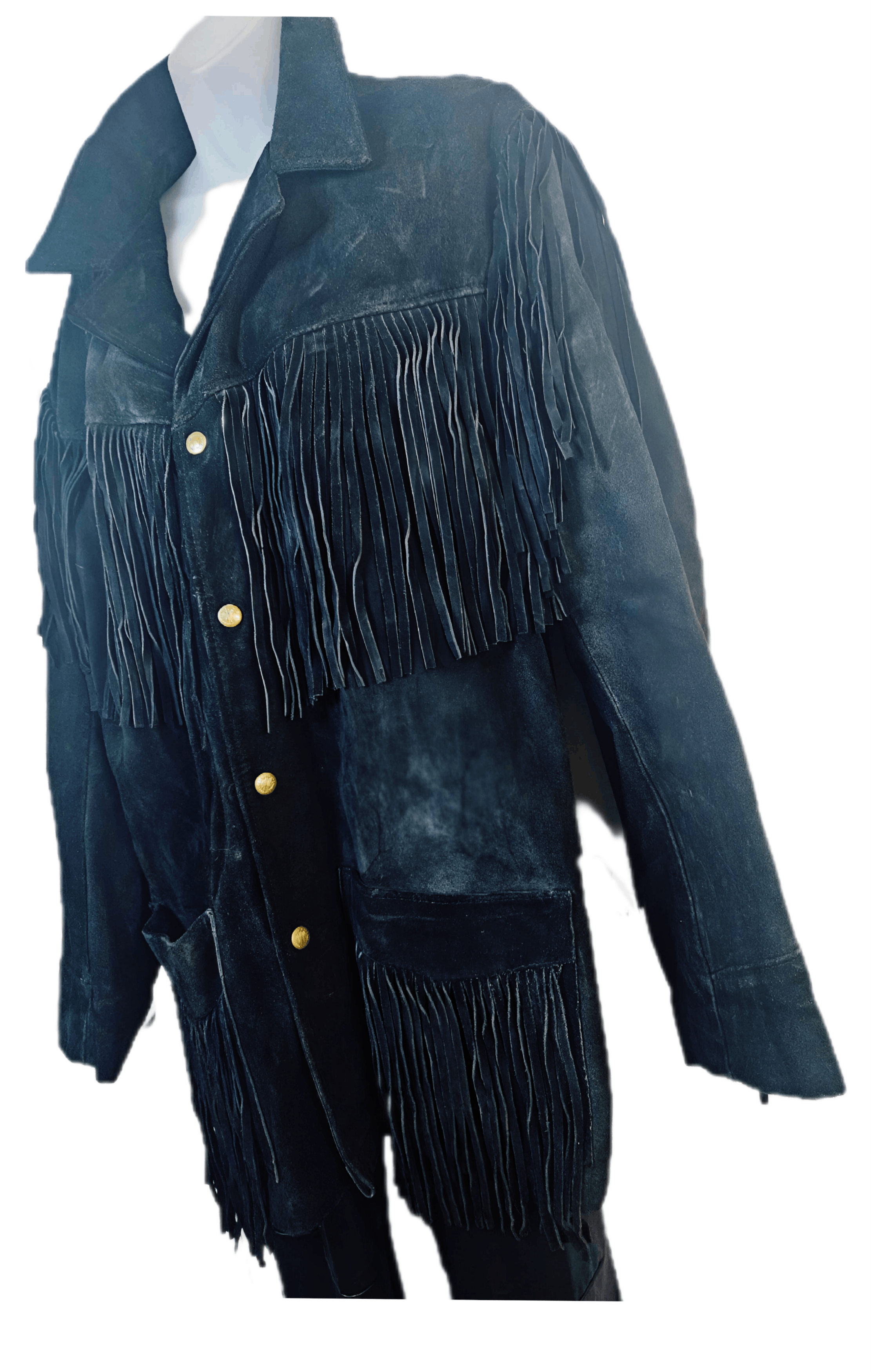 DKNY DKNY Rockstar 1980s Suede Fringe Jacket Men’s M Gently Used Size US M / EU 48-50 / 2 - 6 Thumbnail