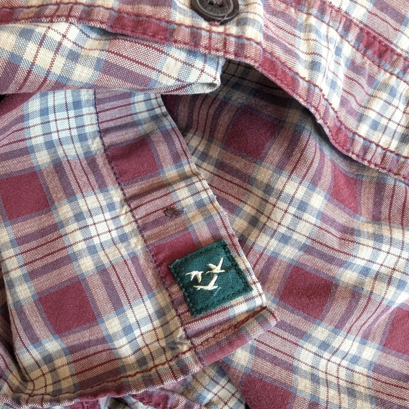 Alife Outdoor Life Plaid Shirt Mens M Red Tan 100% Cotton Button-Up Long Sleeve Collared Wool? actually cotton Size US M / EU 48-50 / 2 - 4 Thumbnail