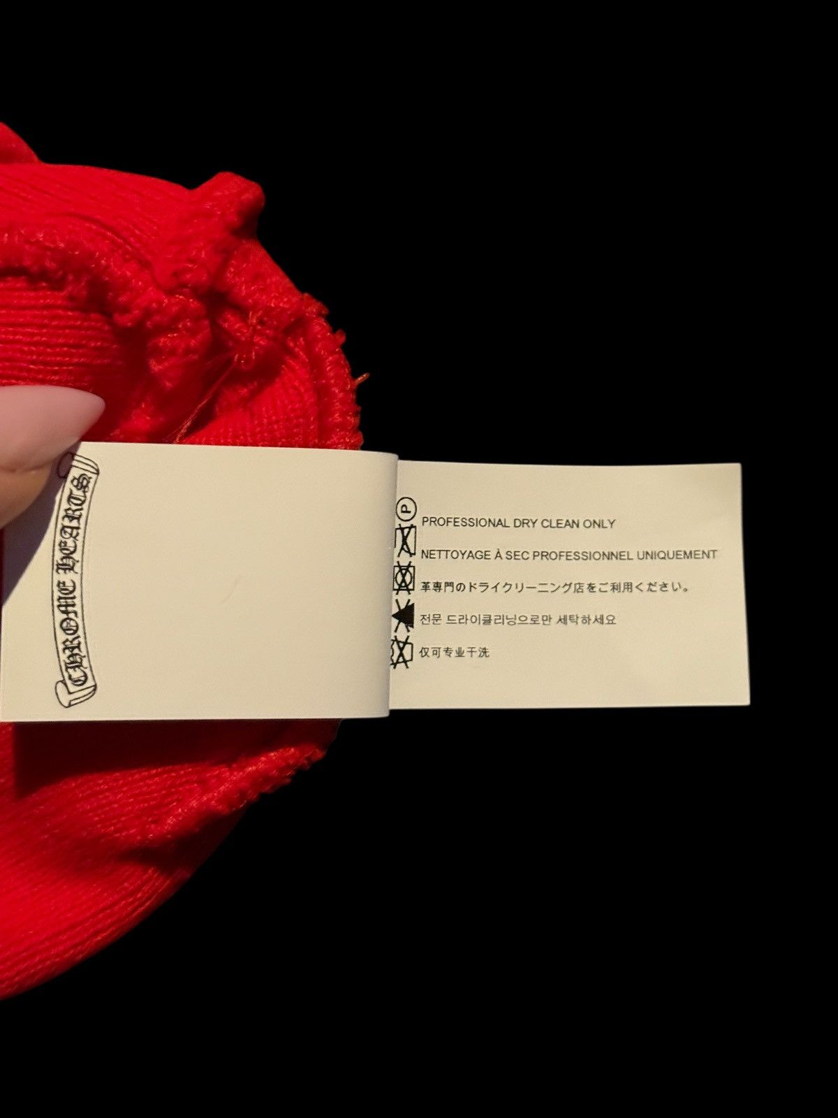 Chrome Hearts Chrome Hearts CH Logo Beanie Red Size ONE SIZE - 4 Thumbnail