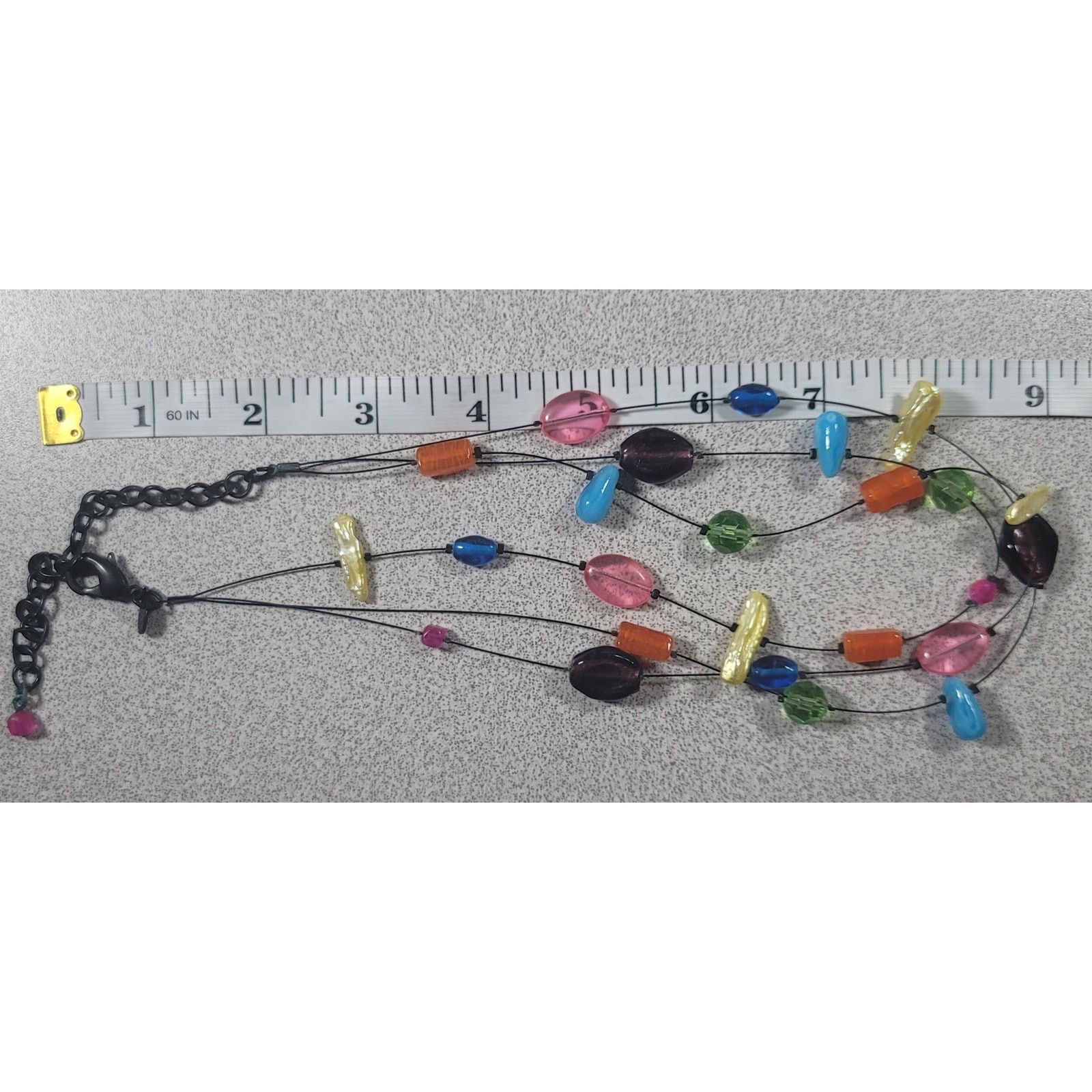Chicos Chico's Multi Color & Shape Beads 3 Strand 9" Necklace Size ONE SIZE - 4 Thumbnail