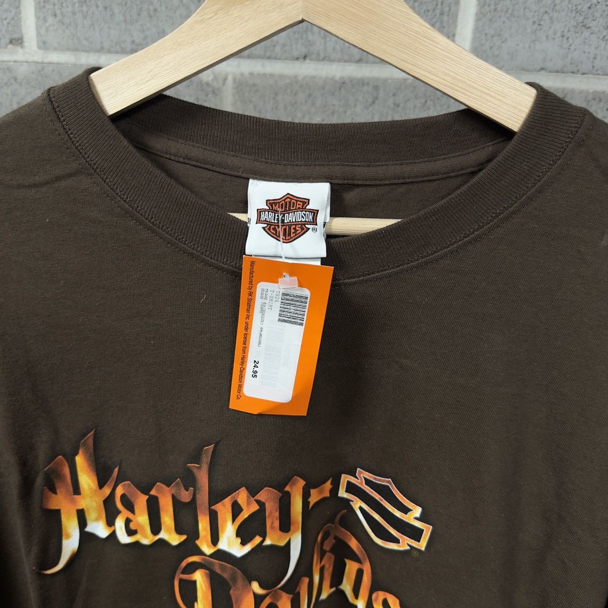 Harley Davidson Harley Davidson Flame Shirt ERD Grunge Chrome Biker WCC Size US XL / EU 56 / 4 - 3 Thumbnail