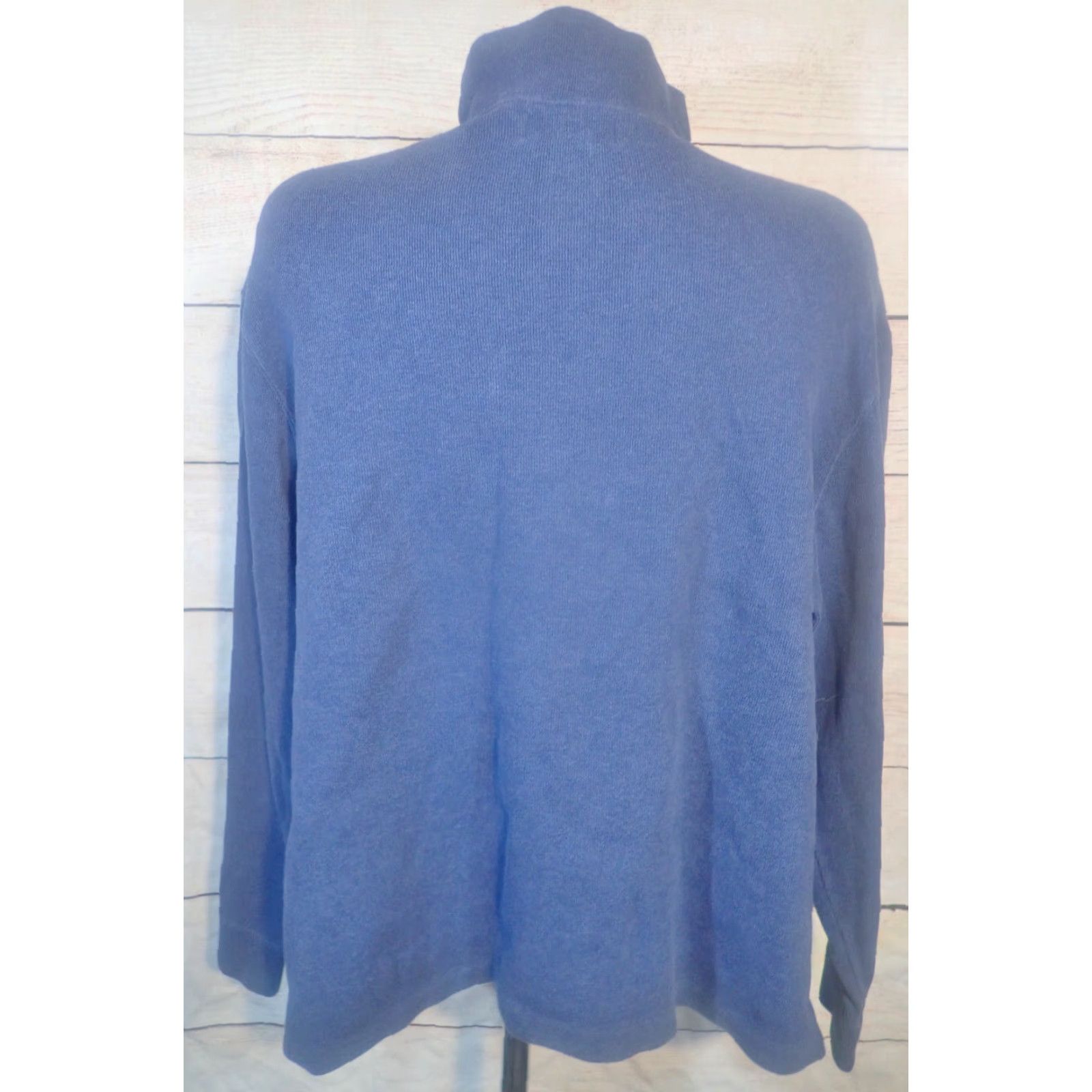 Ralph Lauren VINTAGE Polo Ralph Lauren 100% Cotton 1/4 Zip Sweater, XL, Blue, Classic Fit, Long Sleeve, Business Casual, Mens Size US XL / EU 56 / 4 - 4 Thumbnail