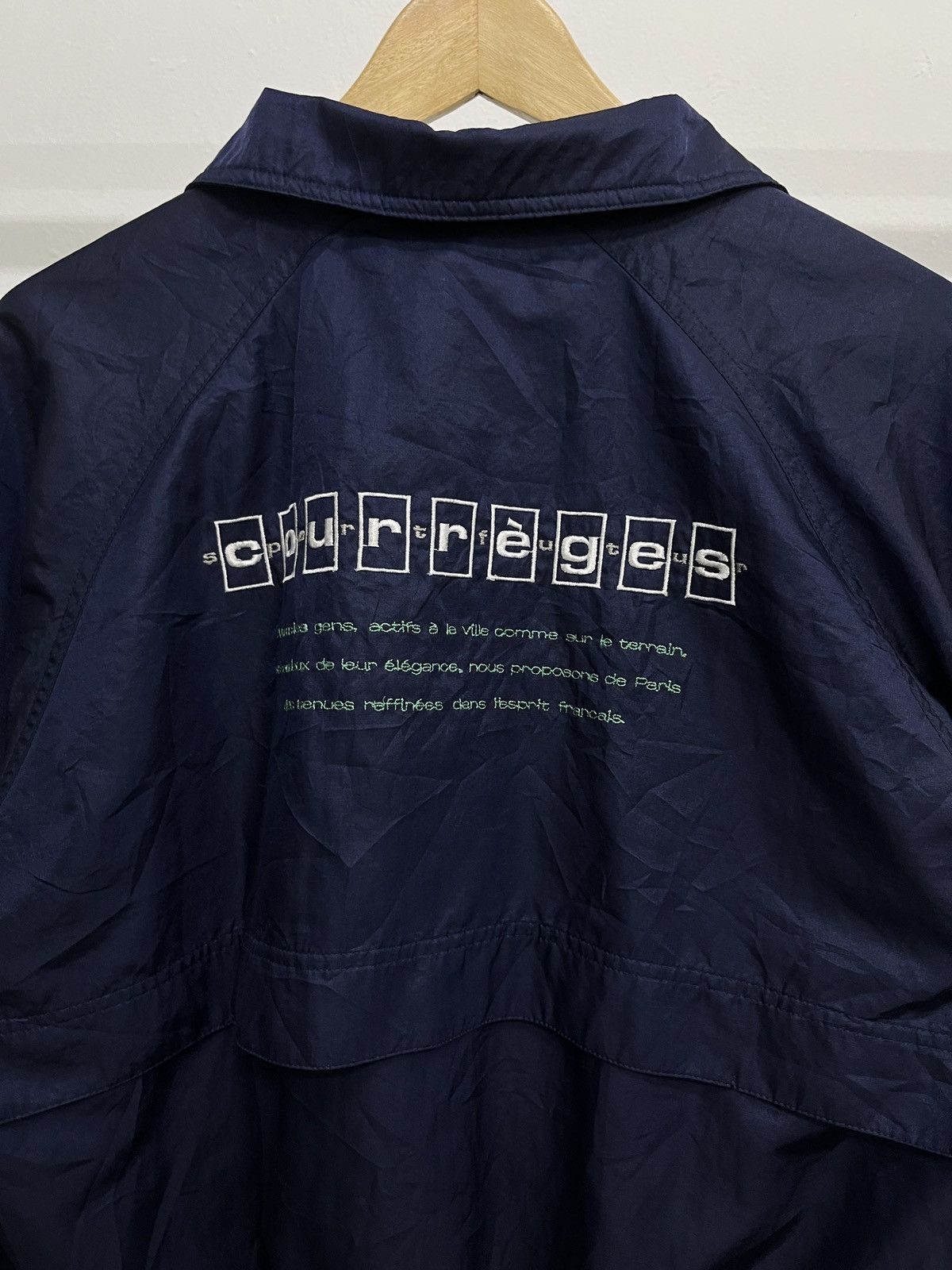 Courreges COURREGES Sport Futur Nylon Jacket Embroidery Spell Out Size US M / EU 48-50 / 2 - 13 Thumbnail