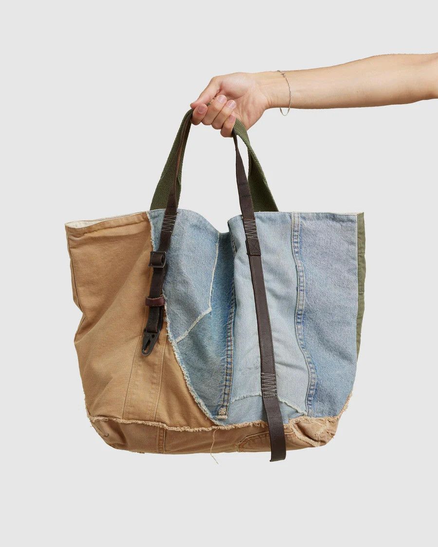 image of $1150 Greg Laurent 50/50 Denim Army Tote Bag, Men's