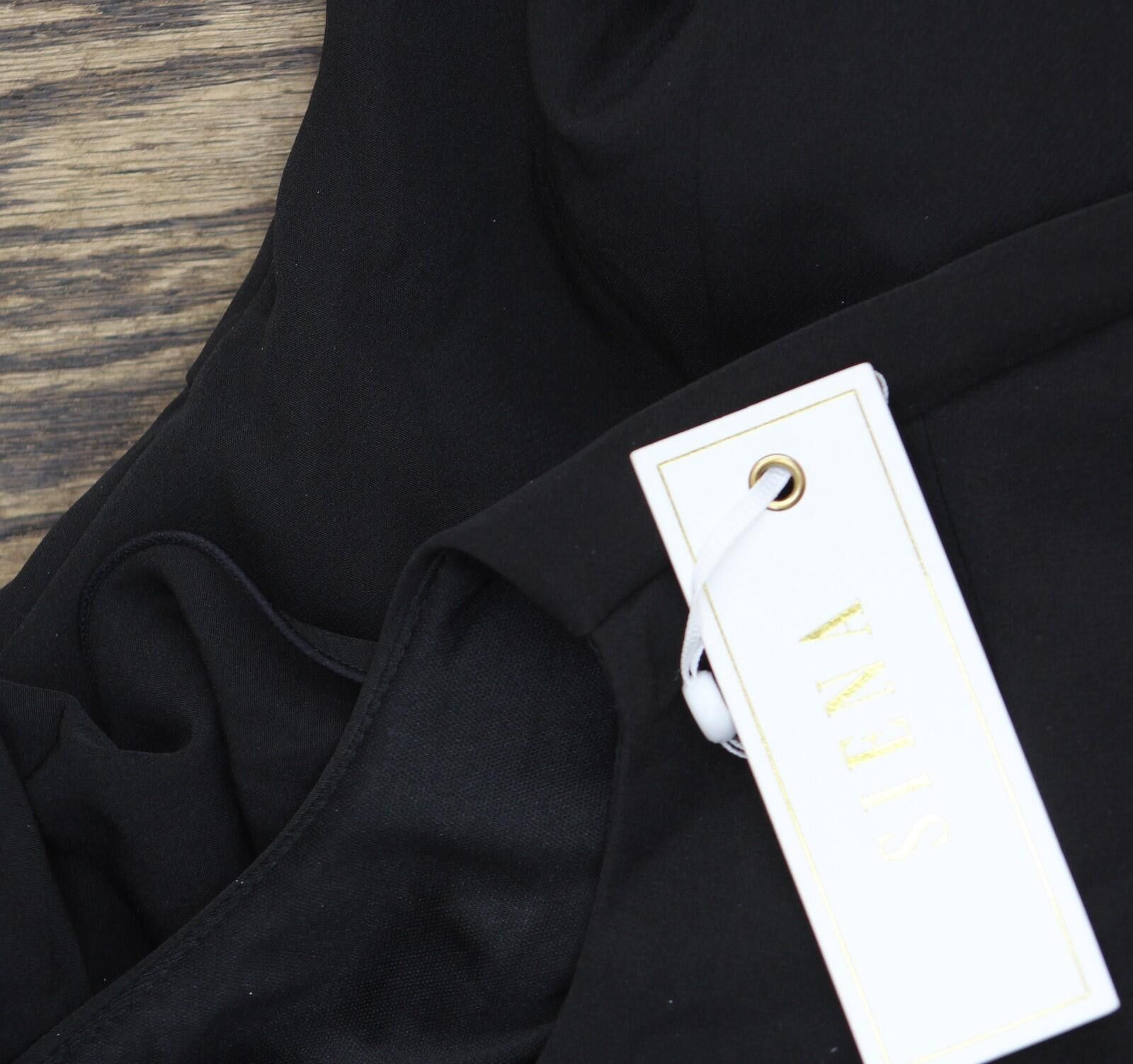 Signal Sport Siena Womens Ruffled Bodycon Mini Dress Satp1725 Black 6 Size M / US 6-8 / IT 42-44 - 3 Thumbnail