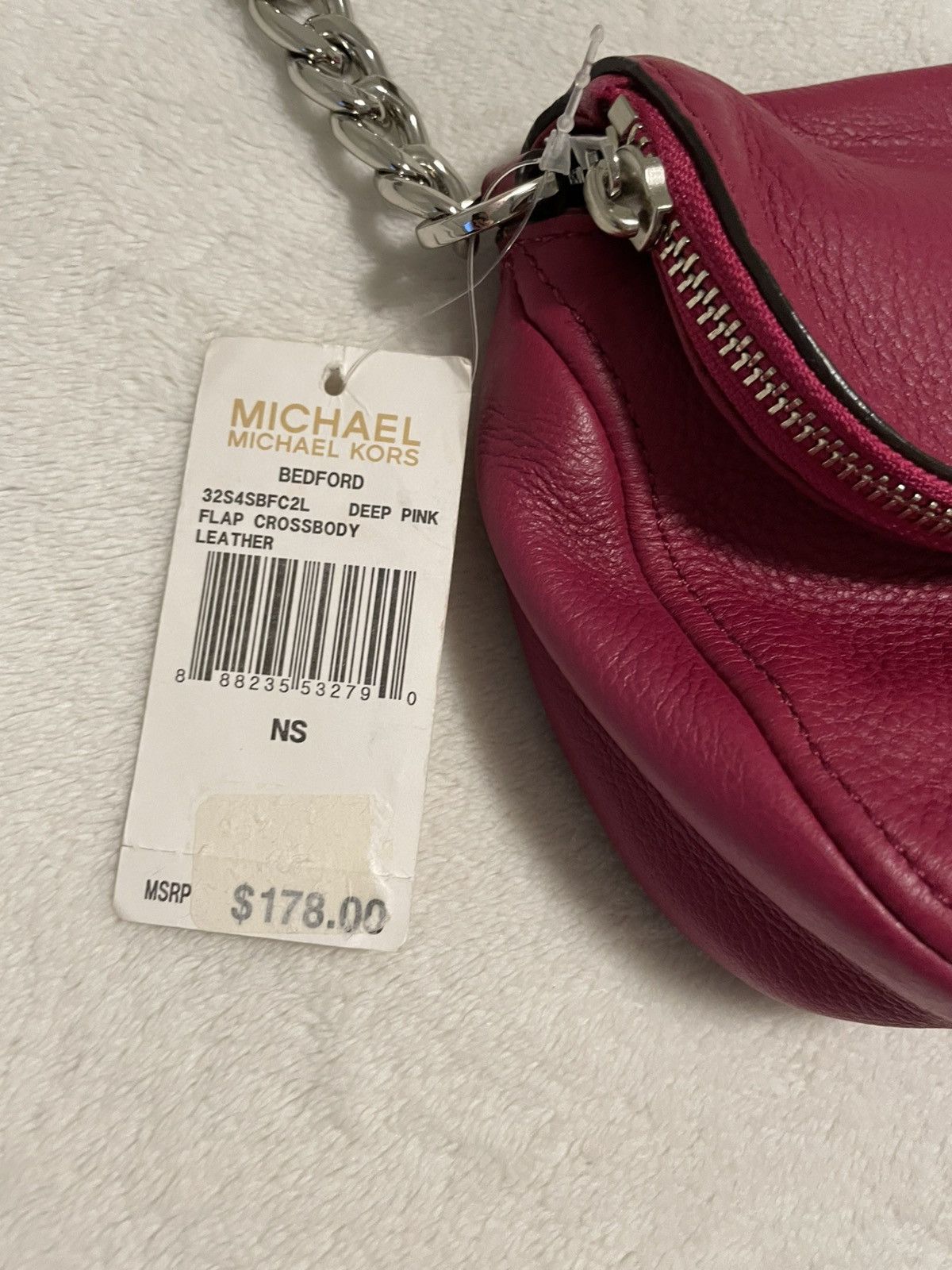 Michael Kors Michael Kors BEDFORD Deep Pink Cross Body Bag Size ONE SIZE - 3 Thumbnail