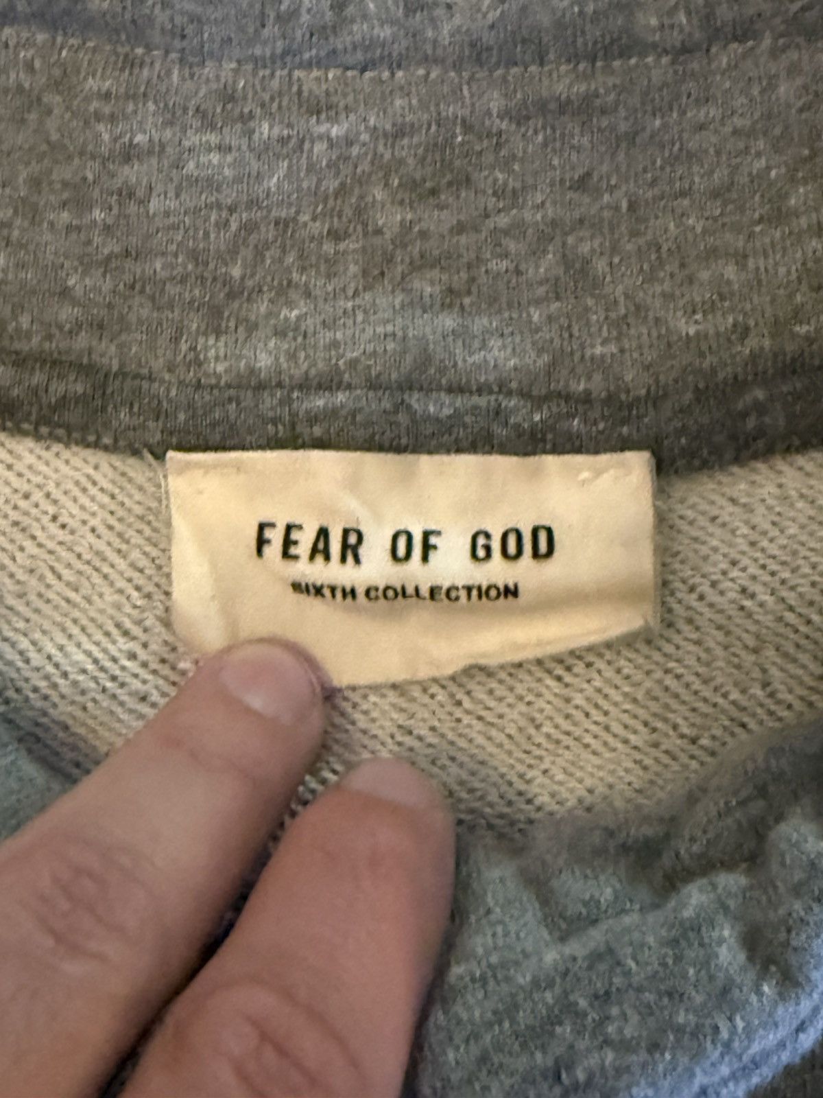 Fear of God Fear of God Sixth Collection FG Mock Neck Sweatshirt – Grey Size US XL / EU 56 / 4 - 2 Thumbnail