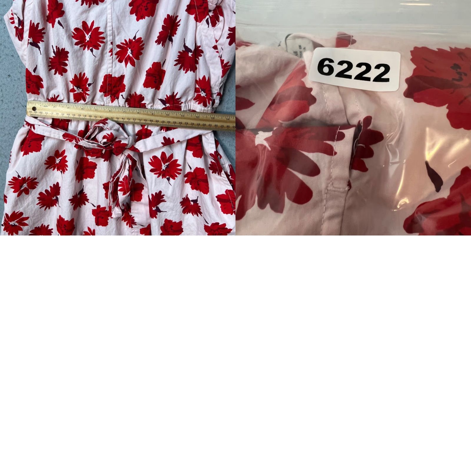 Vintage Free Assembly Floral Midi Dress Shirt Dress? (Pink) 100% Cotton, V-Neck, Ruffle-Sleeve, A-Line, Spring/Summer, Women, Size M Size M / US 6-8 / IT 42-44 - 8 Thumbnail