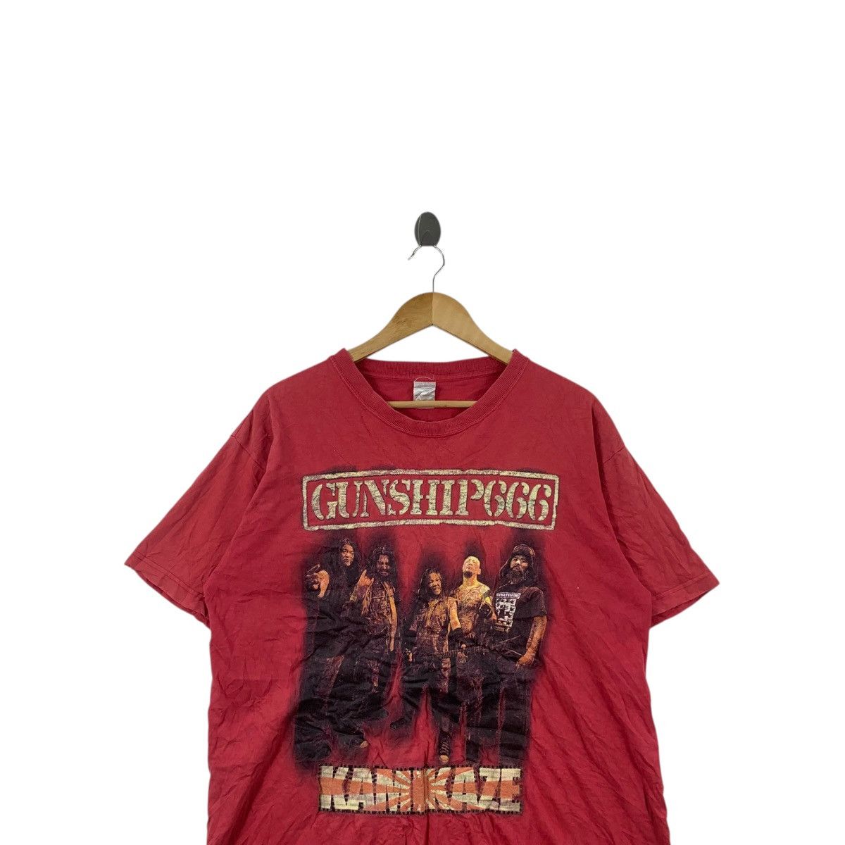 Band Tees GUNSHIP 666 BLACK METAL Japan Band Thrashed Tee Shirt Top Go Size US XXL / EU 58 / 5 - 2 Thumbnail