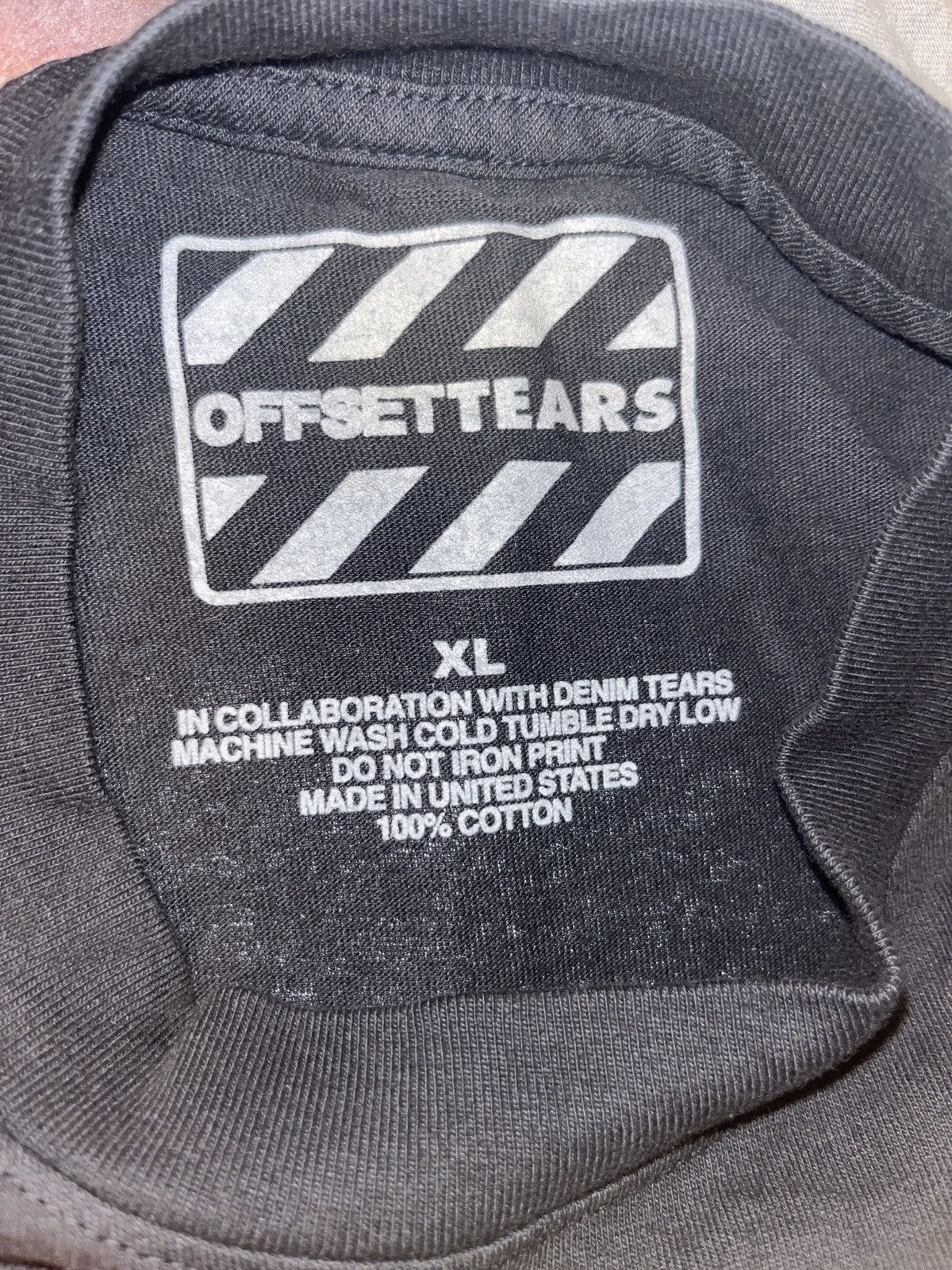 DENIM TEARS Denim Tears x Offset Set It Off #1 T-Shirt 'Black' Size US XL / EU 56 / 4 - 5 Thumbnail