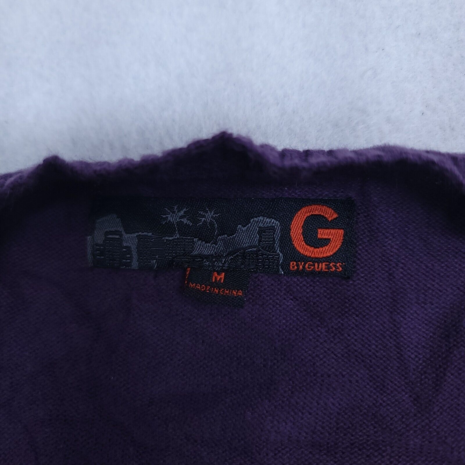 Guess G by Guess Pullover Sweater Mens Size Medium M Purple Black Size US M / EU 48-50 / 2 - 3 Thumbnail