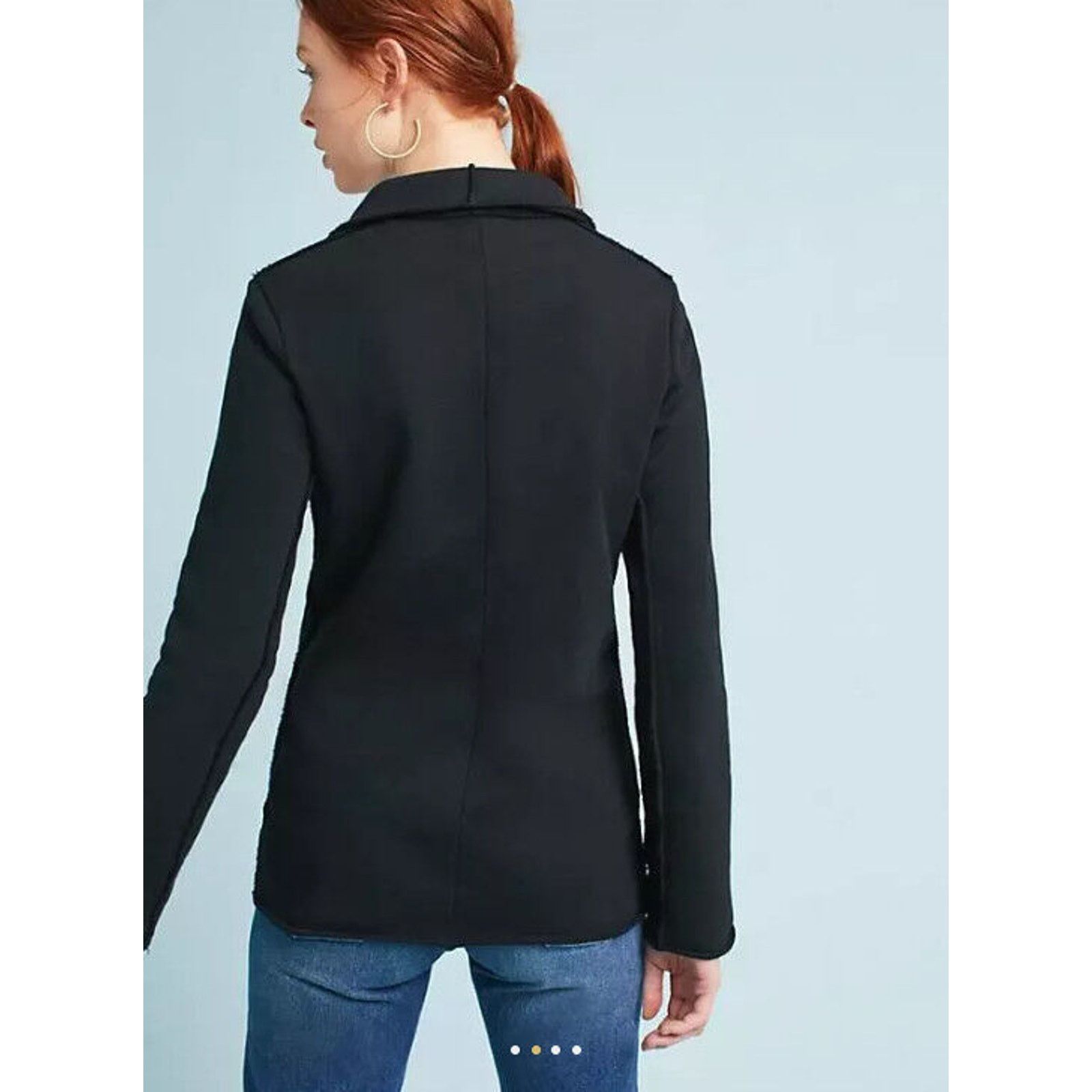Anthropologie New Anthropologie Braelynn Blazer by George Loves $185 BLACK Size S / US 4 / IT 40 - 2 Thumbnail