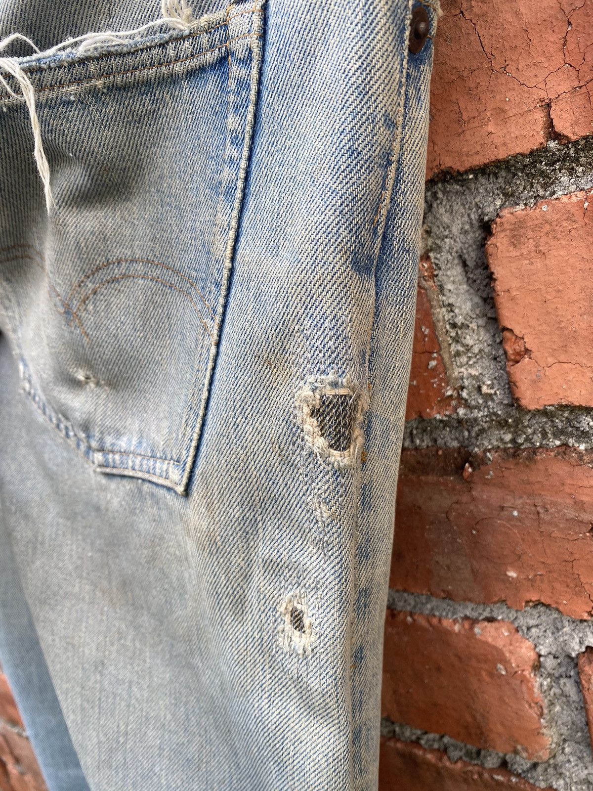 Levi's Vintage Clothing × Vintage W32x28.5 vintage levi's redline 80s distressed condition Size US 32 / EU 48 - 8 Thumbnail