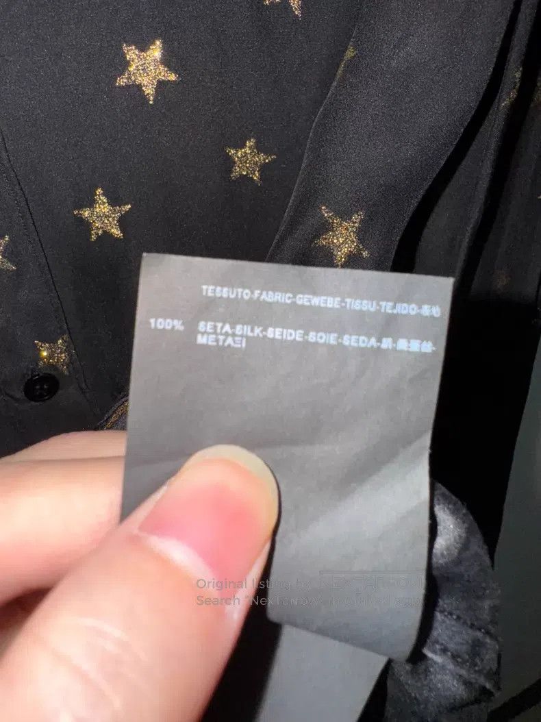 Saint Laurent Paris Saint Laurent Paris Satin Mulberry Silk Black and Gold烫 Go Size XS / US 0-2 / IT 36-38 - 7 Thumbnail