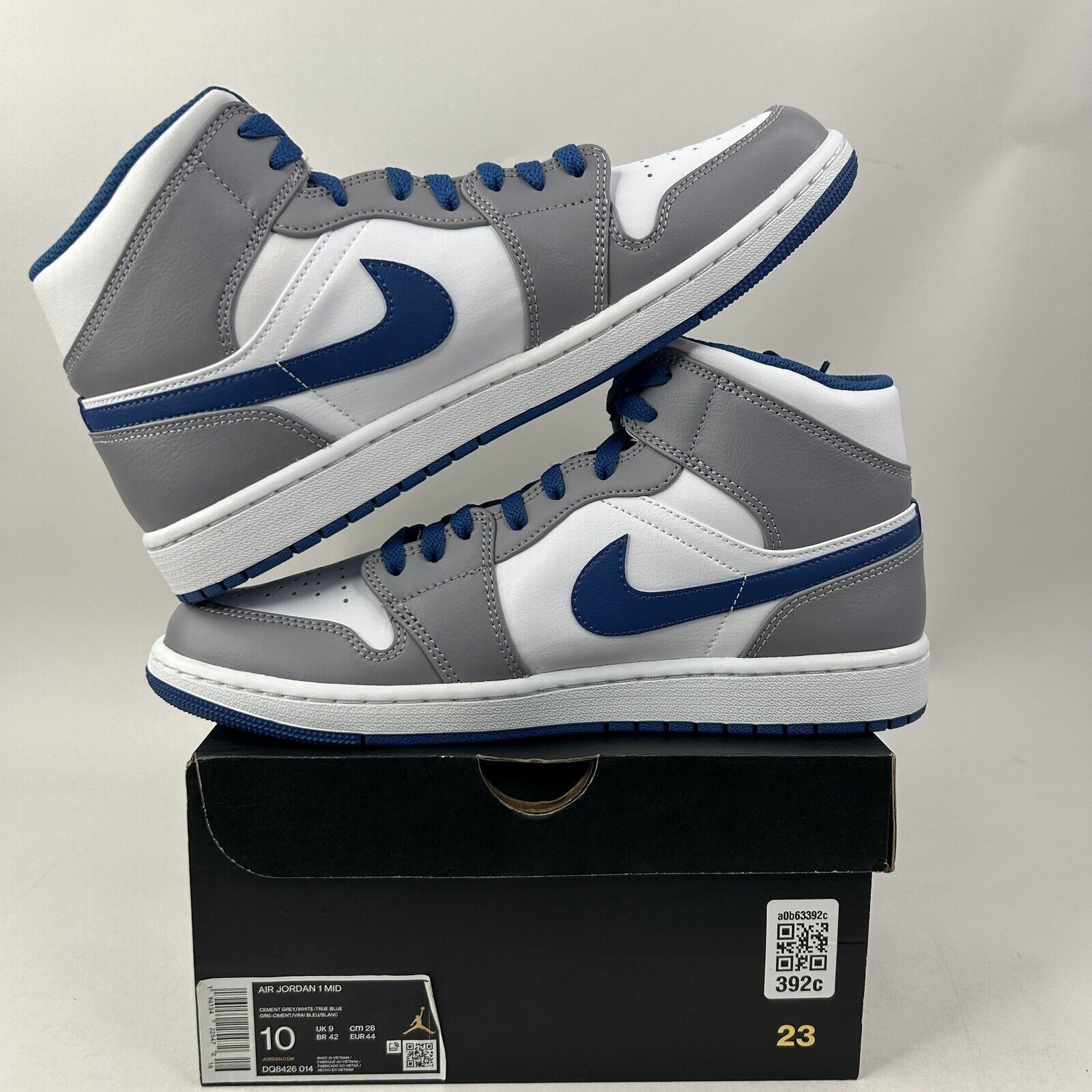Nike Nike Air Jordan 1 Mid Retro “Cement Grey/True Blue” 2024 Size US 10 / EU 43 - 3 Thumbnail