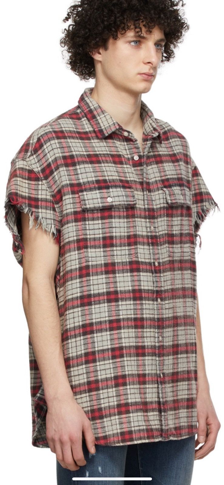 R13 Oversized Cut-off shirt. Large Size US L / EU 52-54 / 3 - 4 Thumbnail