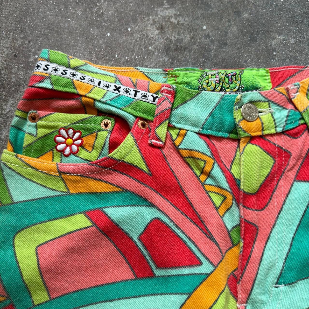Miss Sixty × Vintage Miss Sixty 2000’s Aesthetic Y2K Glam Floral Pants Size 27" / US 4 / IT 40 - 3 Thumbnail