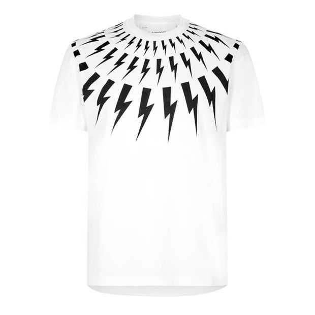 image of Neil Barrett O1G2R1Mq0424 T-Shirts In White & Black in White/Black, Men's (Size 2XL)