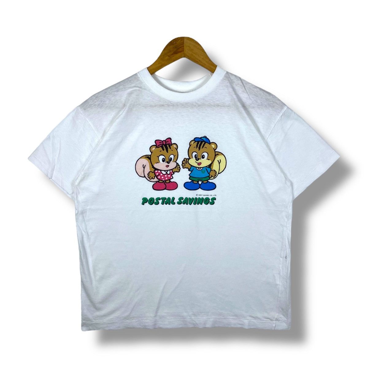 Vintage Vintage 90's POSTAL SAVINGS Sanrio Cartoon Graphic Tee Shirt Size M / US 6-8 / IT 42-44 - 1 Thumbnail
