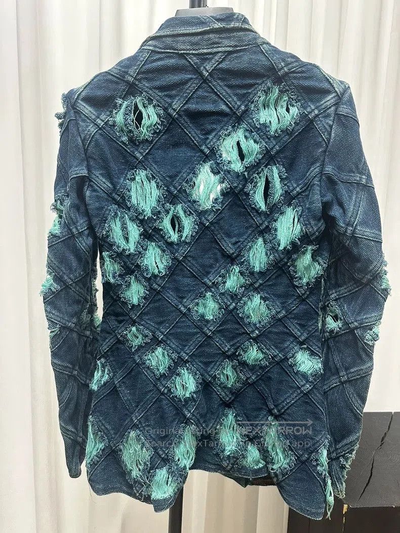 Junya Watanabe Junya Watanabe Distressed Plaid Denim Jacket. Size US M / EU 48-50 / 2 - 6 Thumbnail
