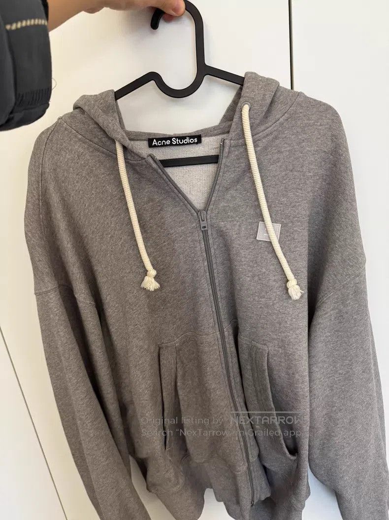 Acne Studios Acne Studios Gray Hooded Sweatshirt, Loose Fit, Unisex Size US S / EU 44-46 / 1 - 3 Thumbnail