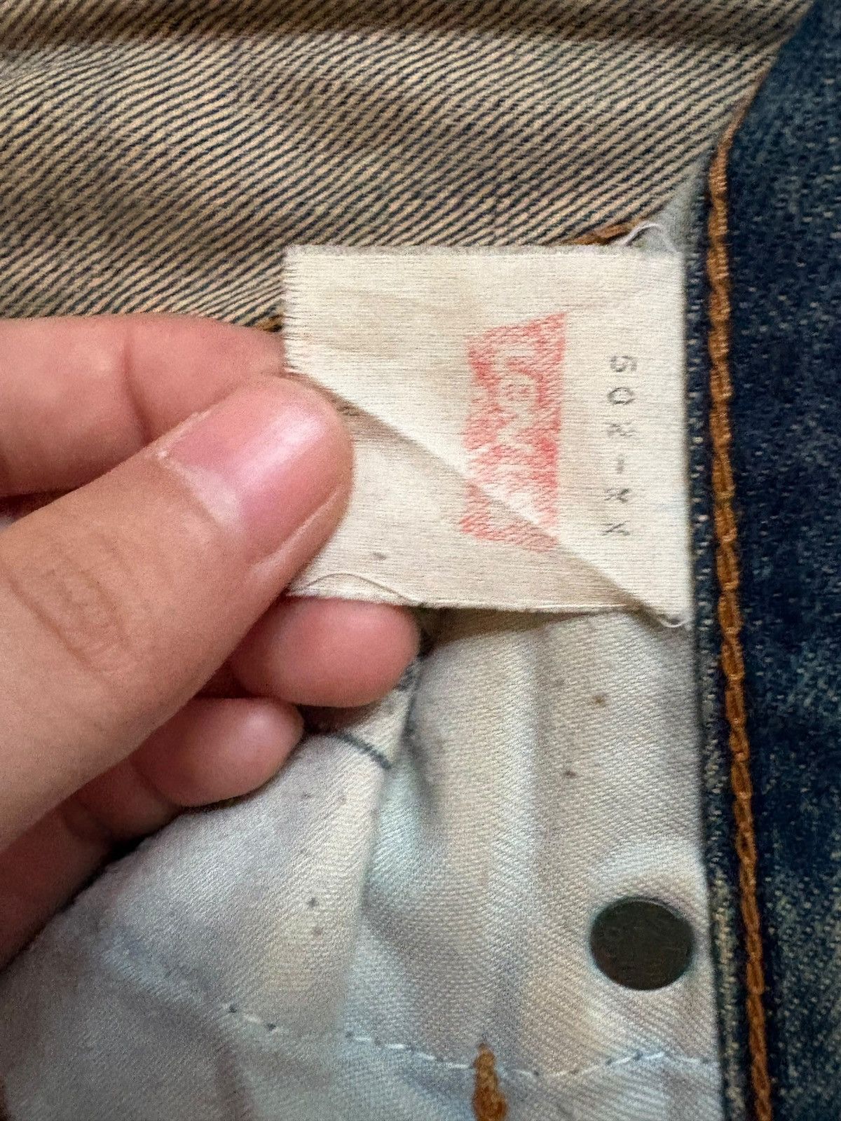 Levi's Vintage 80s Levis Big E Selvedge Rusty Mud Wash Loose Jeans Size US 29 - 11 Thumbnail