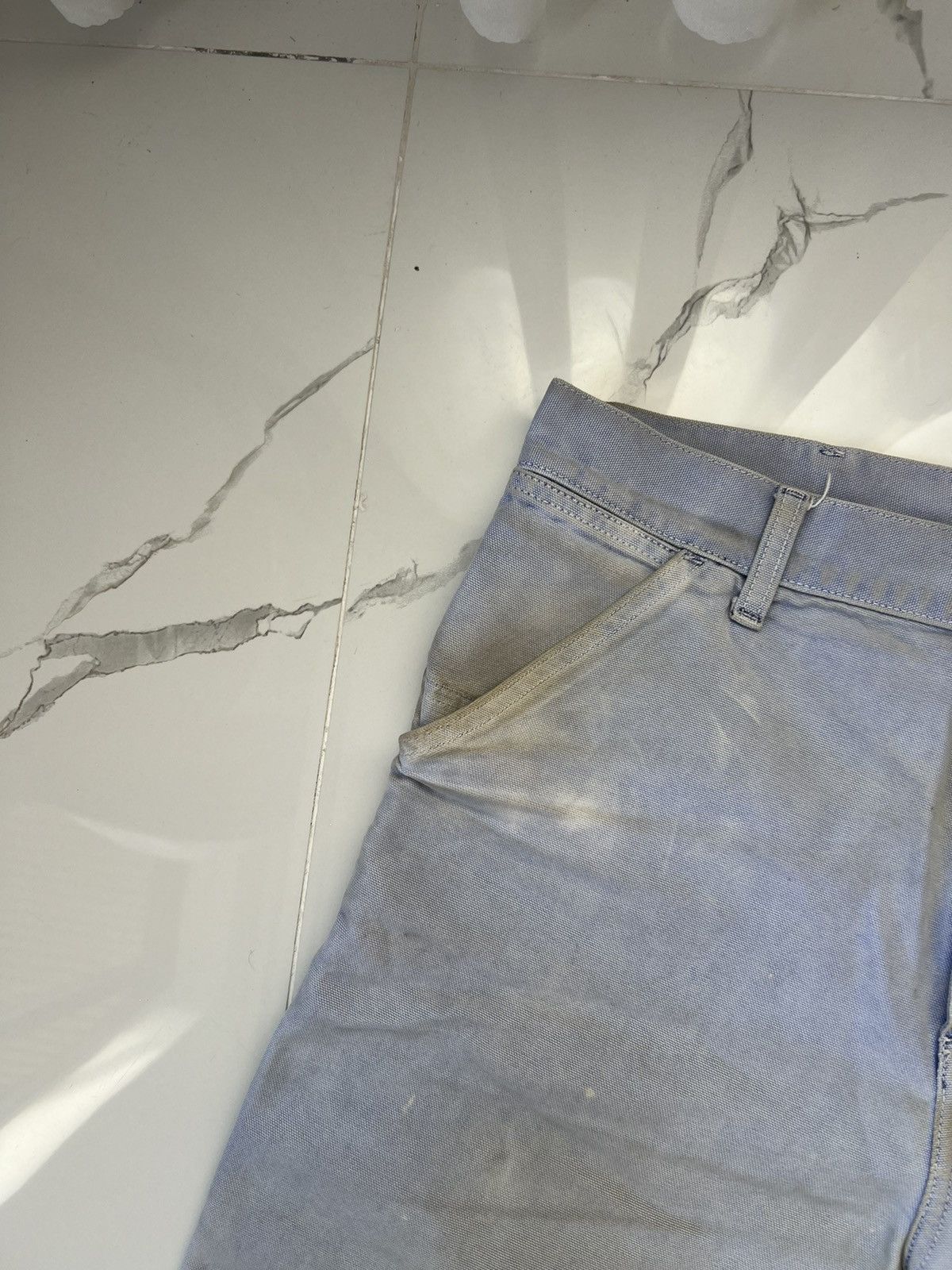 Carhartt × Vintage 90's CARHARTT SIGNLE KNEE SHORTS DISTRESSED THRASHED Y2K Size US 34 / EU 50 - 8 Thumbnail