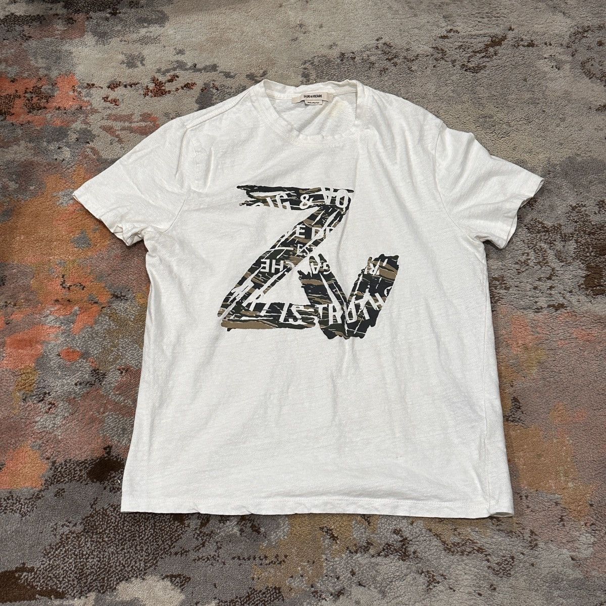 Designer × Zadig & Voltaire Zadig & Voltaire Camo T-Shirt Size US S / EU 44-46 / 1 - 1 Thumbnail