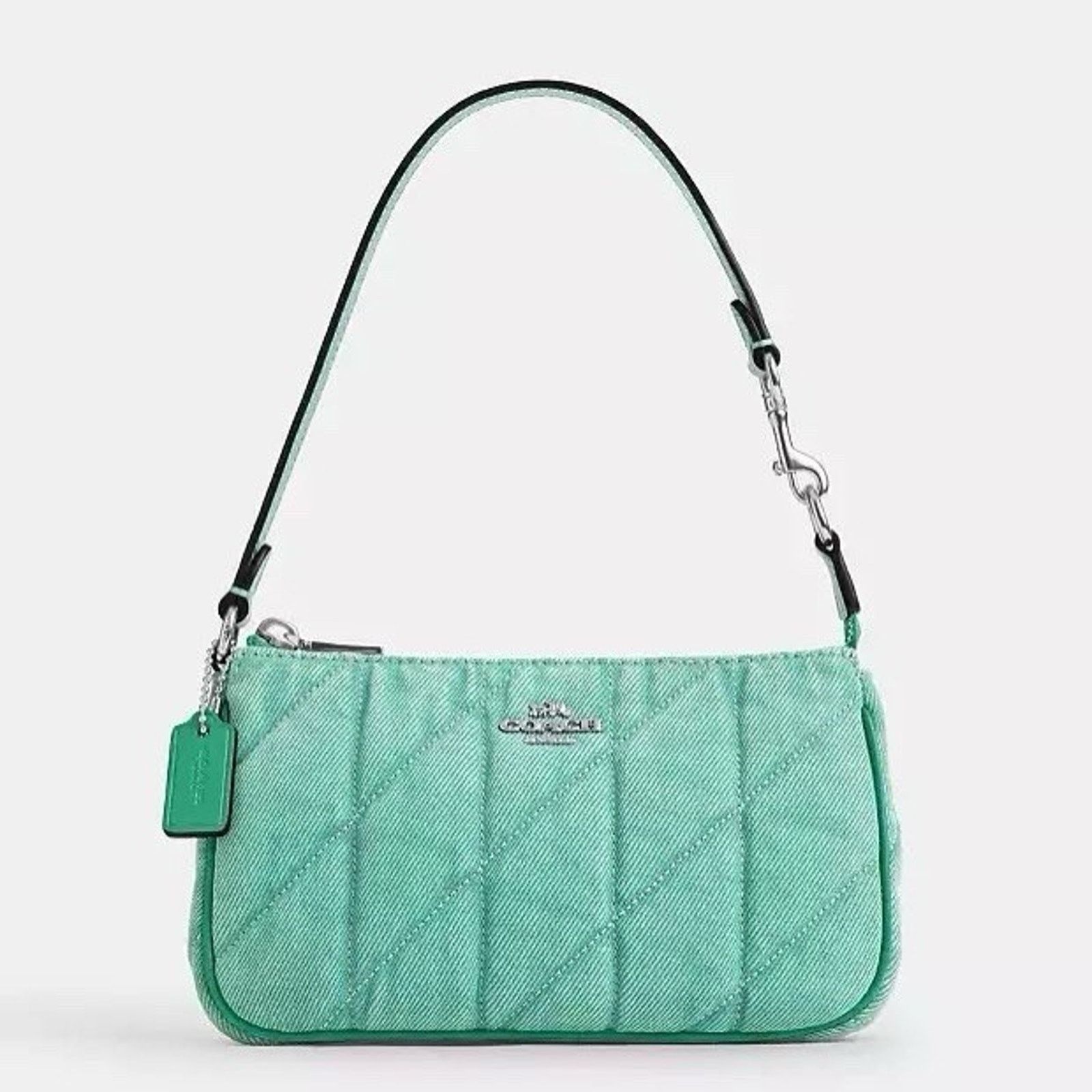 Coach NWT Coach Nolita 19 CBK58 Denim and smooth leather Ivy/Green Size ONE SIZE - 5 Thumbnail
