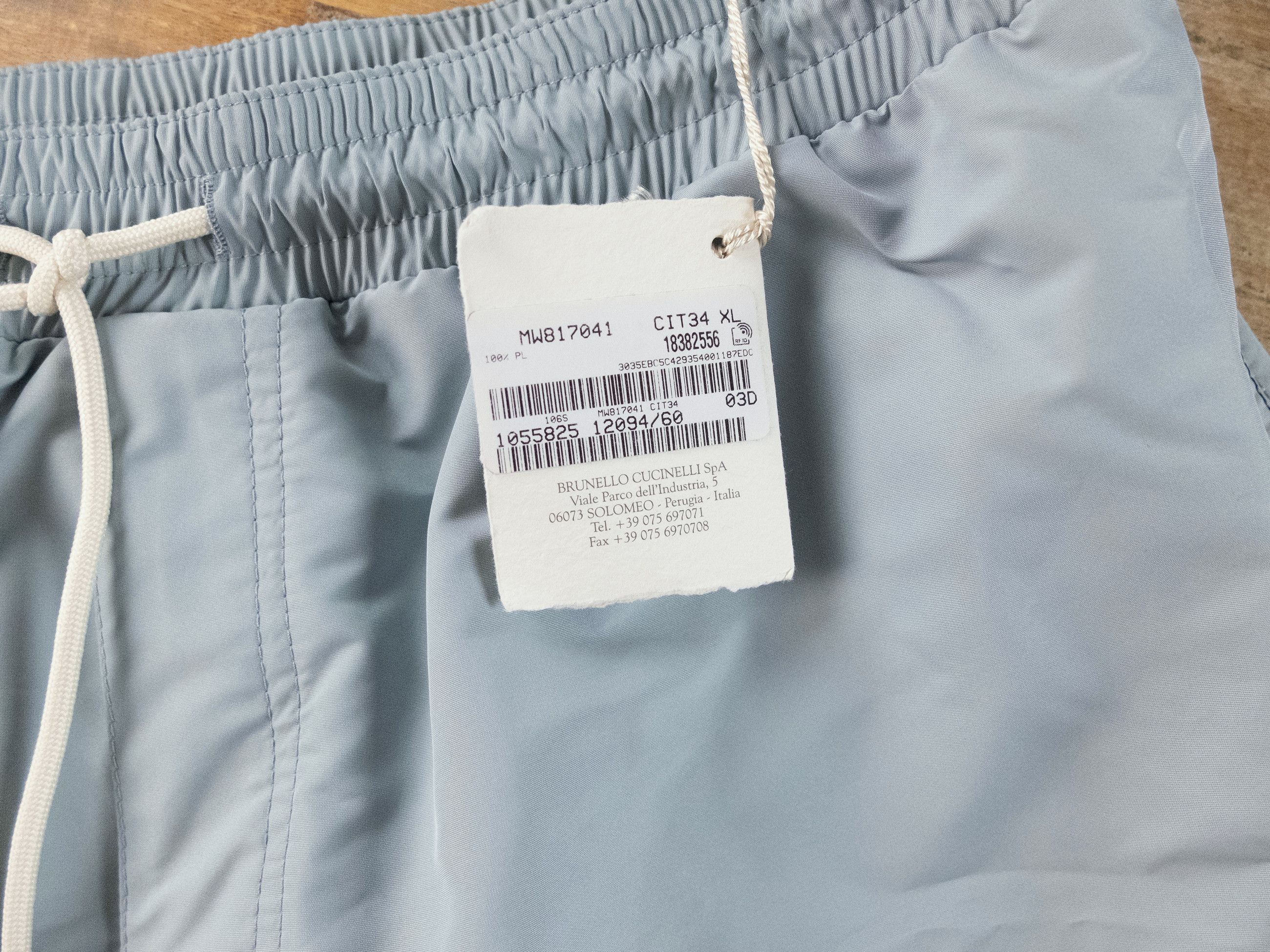 Brunello Cucinelli BRUNELLO CUCINELLI solid light blue logo swim shorts XL Size US 36 / EU 52 - 6 Thumbnail