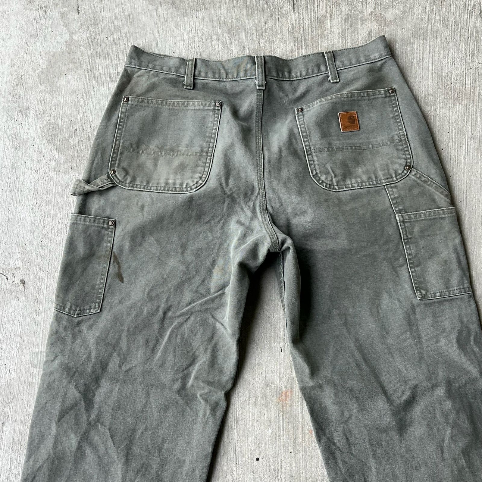 Carhartt × Vintage Carhartt green double knee work wear carpenter pants Size US 35 - 6 Thumbnail