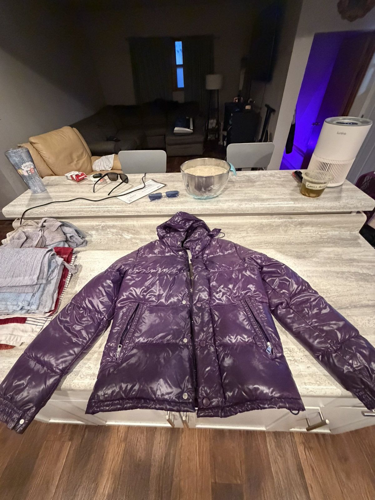 Moncler Purple Moncler - Puffer Coat Size US S / EU 44-46 / 1 - 1 Thumbnail
