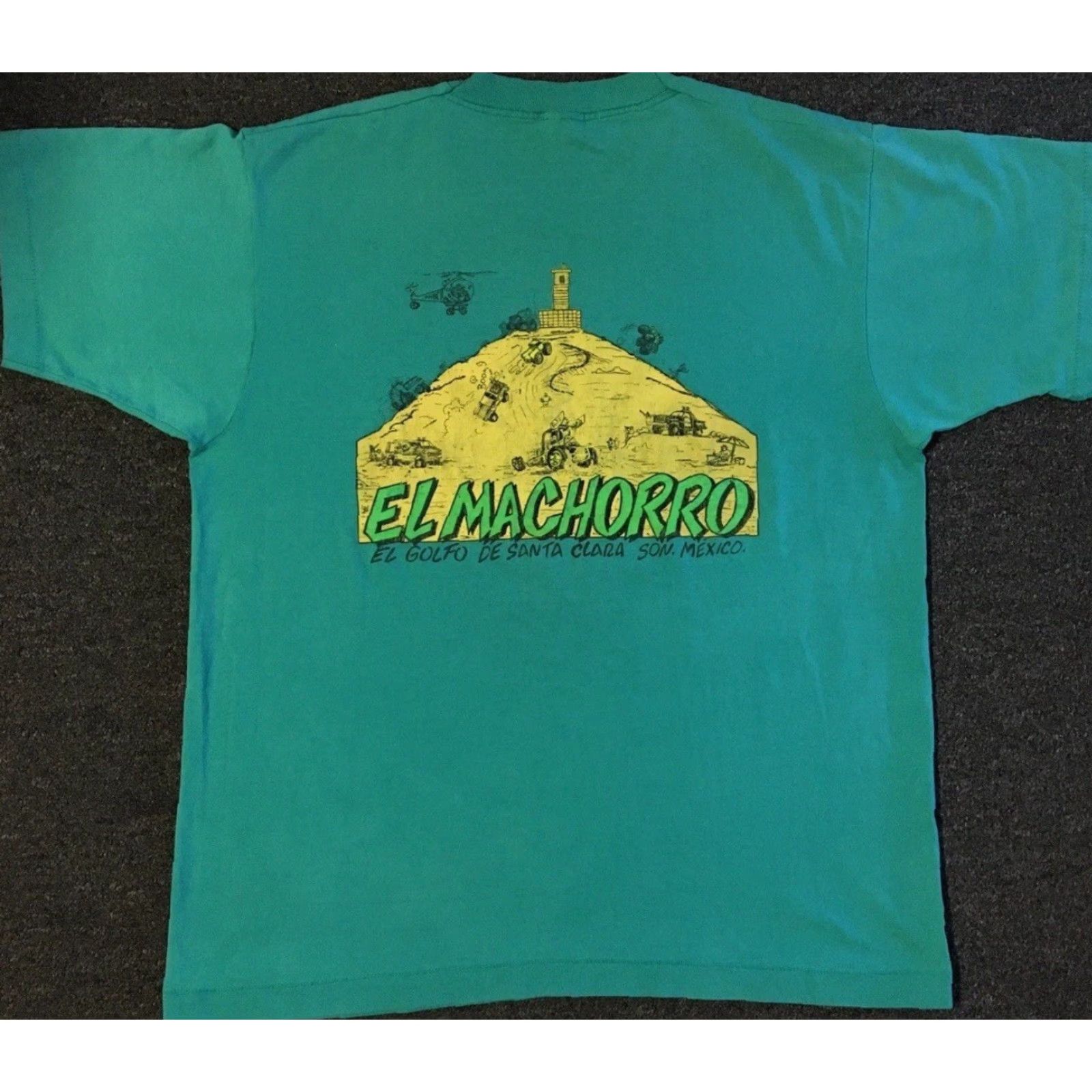 Vintage Vtg 80s Cerro El Machorro Faded Distress Mexico Shirt M Beach Surf Biker Grunge Shirt Mens M Green 90s Vintage Accessories USA Size US M / EU 48-50 / 2 - 2 Thumbnail