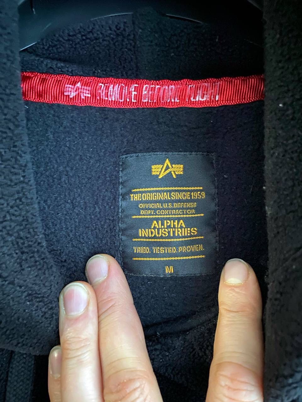 Alpha Industries Alpha Industries Men's Black Fleece Hoodie, Size M Size US M / EU 48-50 / 2 - 10 Thumbnail